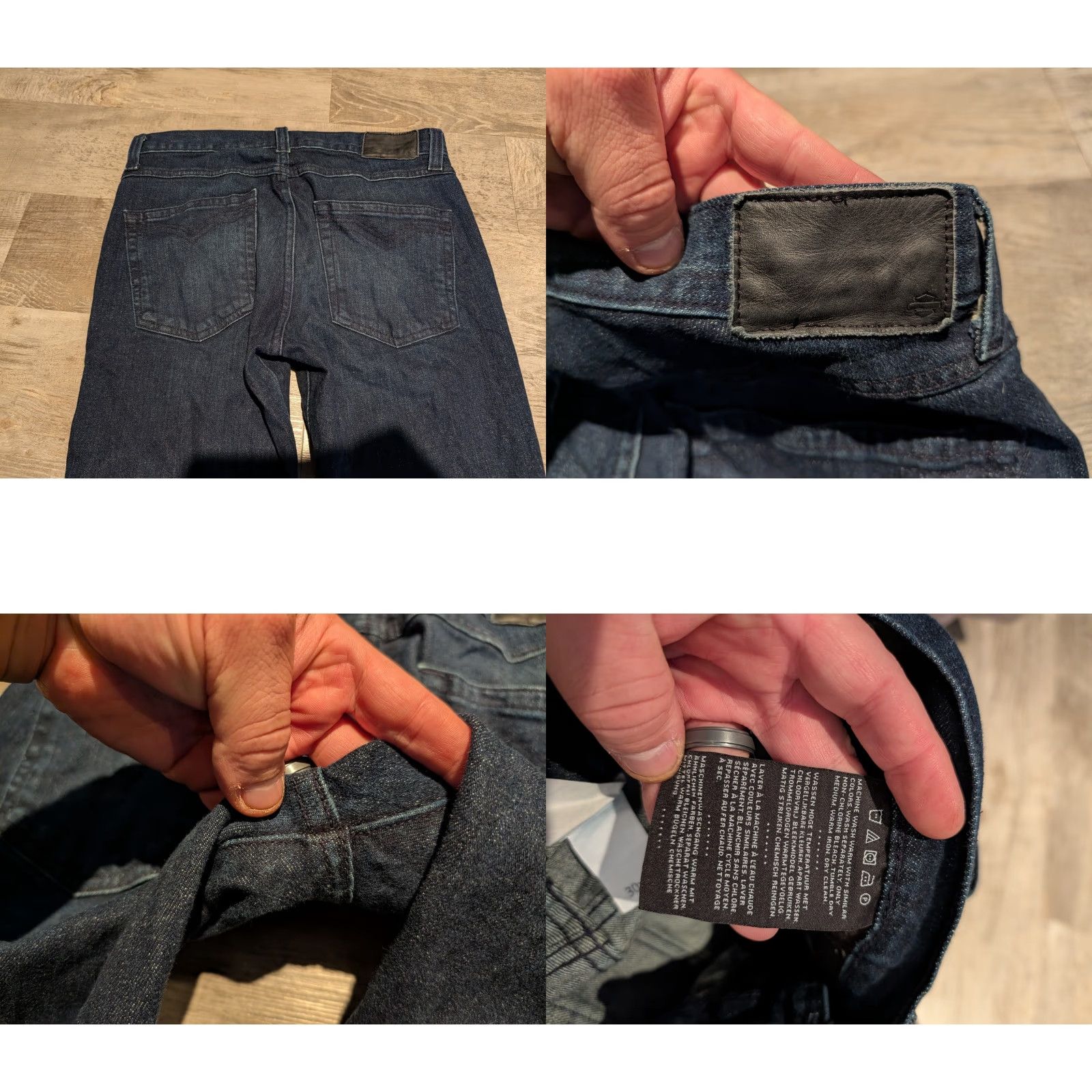 Harley Davidson Harley-Davidson Men's Black Label Core Skinny Fit Dark Blue Jeans 99031-16VM 5-Pocket Denim Zip Button Slim Mid Rise Regular 30X32 Mens Jeans Blue Size US 30 / EU 46 - 10 Thumbnail