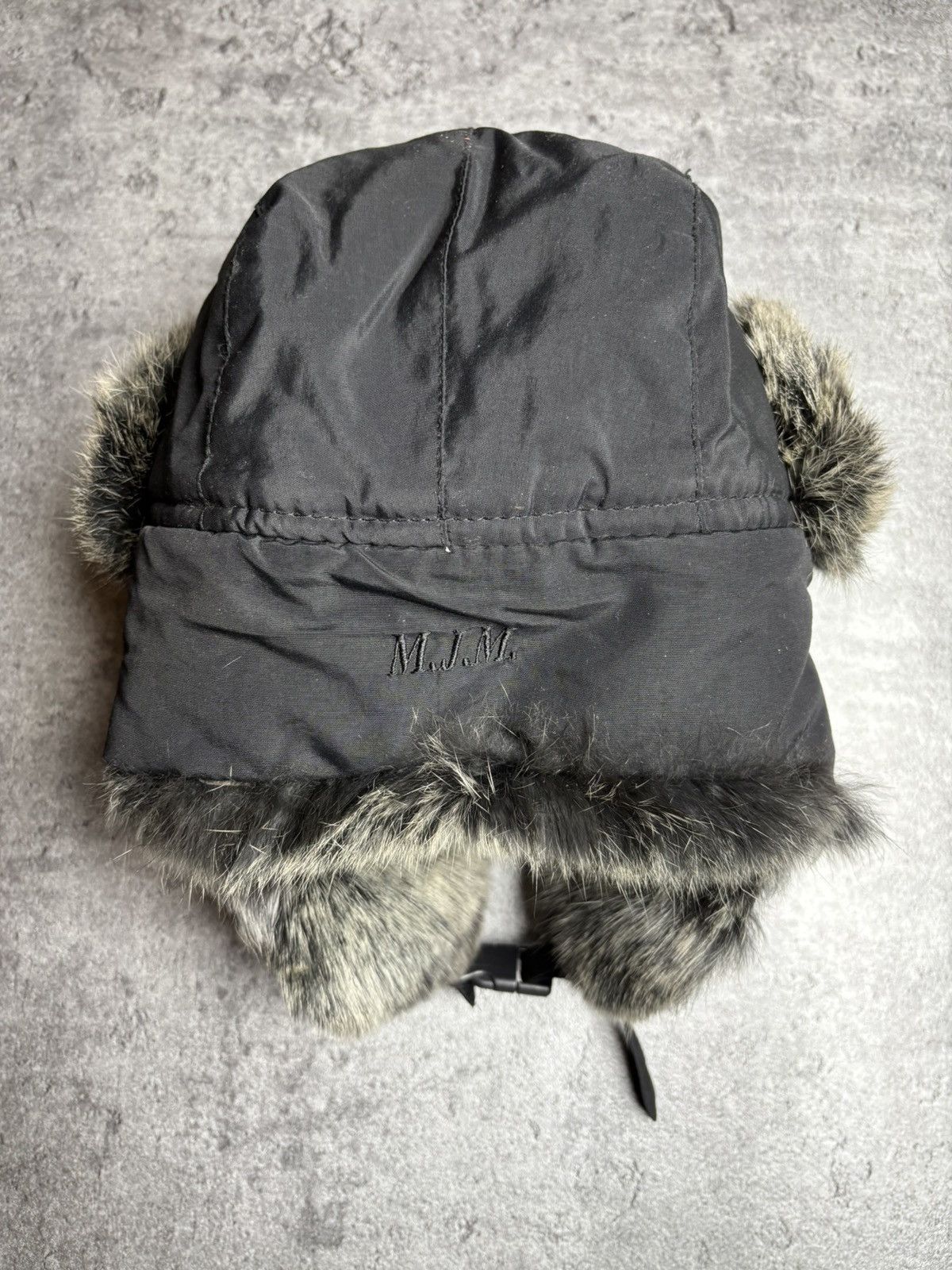 Vintage Vintage Warm Rabbit Fur Hat With Earflaps Size ONE SIZE - 4 Thumbnail