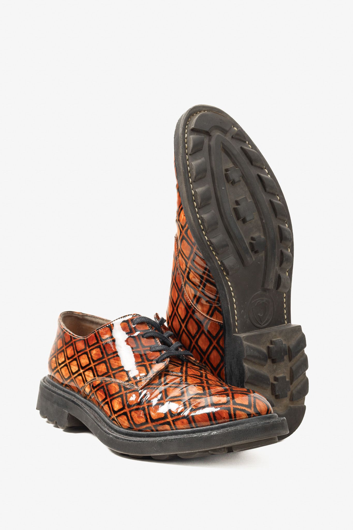 Robert Clergerie Robert Clergerie Geometric Patent Leather Derby Shoes Size US 7 / IT 37 - 4 Thumbnail