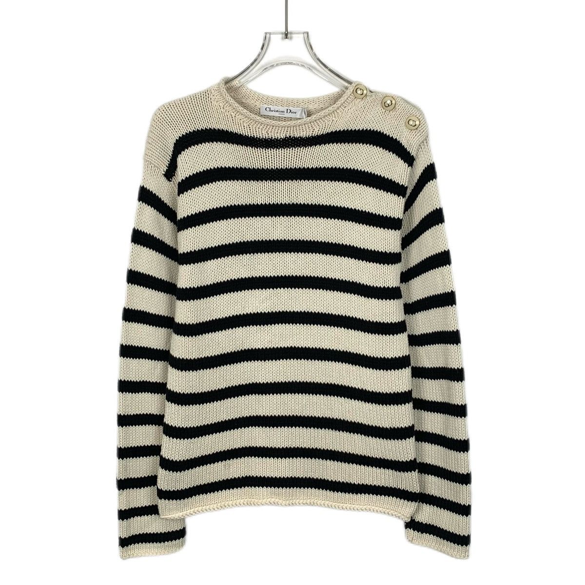 Dior Christian Dior Striped Long Sleeve Knit Sweater K26WX Size XS / US 0-2 / IT 36-38 - 1 Thumbnail