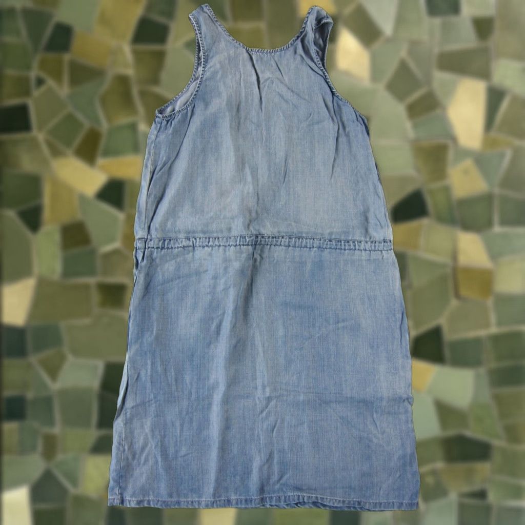 Gap GAP 100% Lyocell Blue Pocket Sleeveless Midi Sheath Tank Dress Women Small Size S / US 4 / IT 40 - 1 Thumbnail