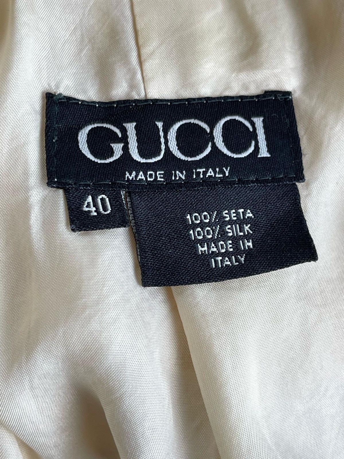 Gucci × Vintage Vintage Gucci Silk Coat Jacket Size S / US 4 / IT 40 - 15 Thumbnail