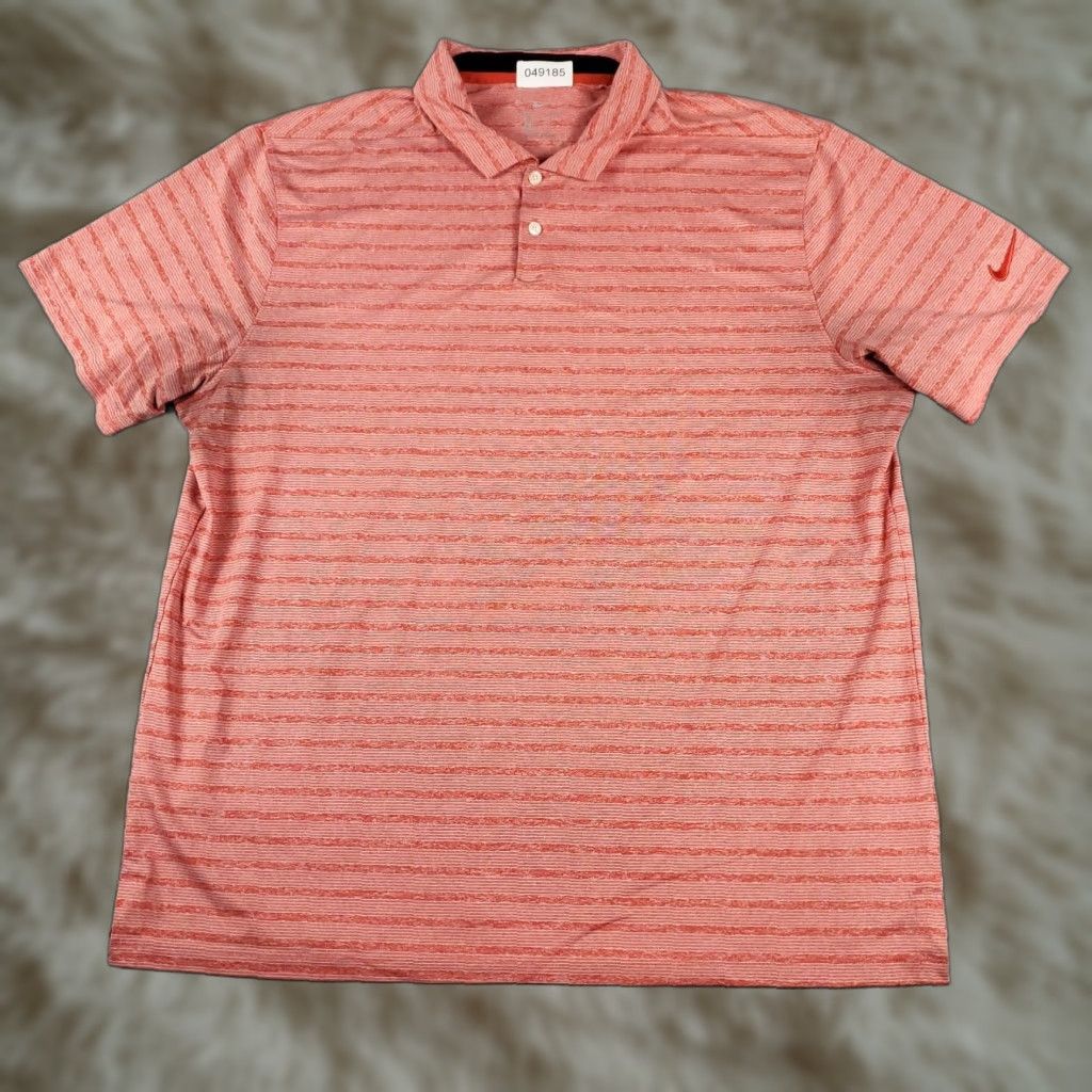 Nike VINTAGE Nike Polo Shirt Mens XL Red Striped Swoosh Casual Short Sleeve Size US XL / EU 56 / 4 - 1 Thumbnail