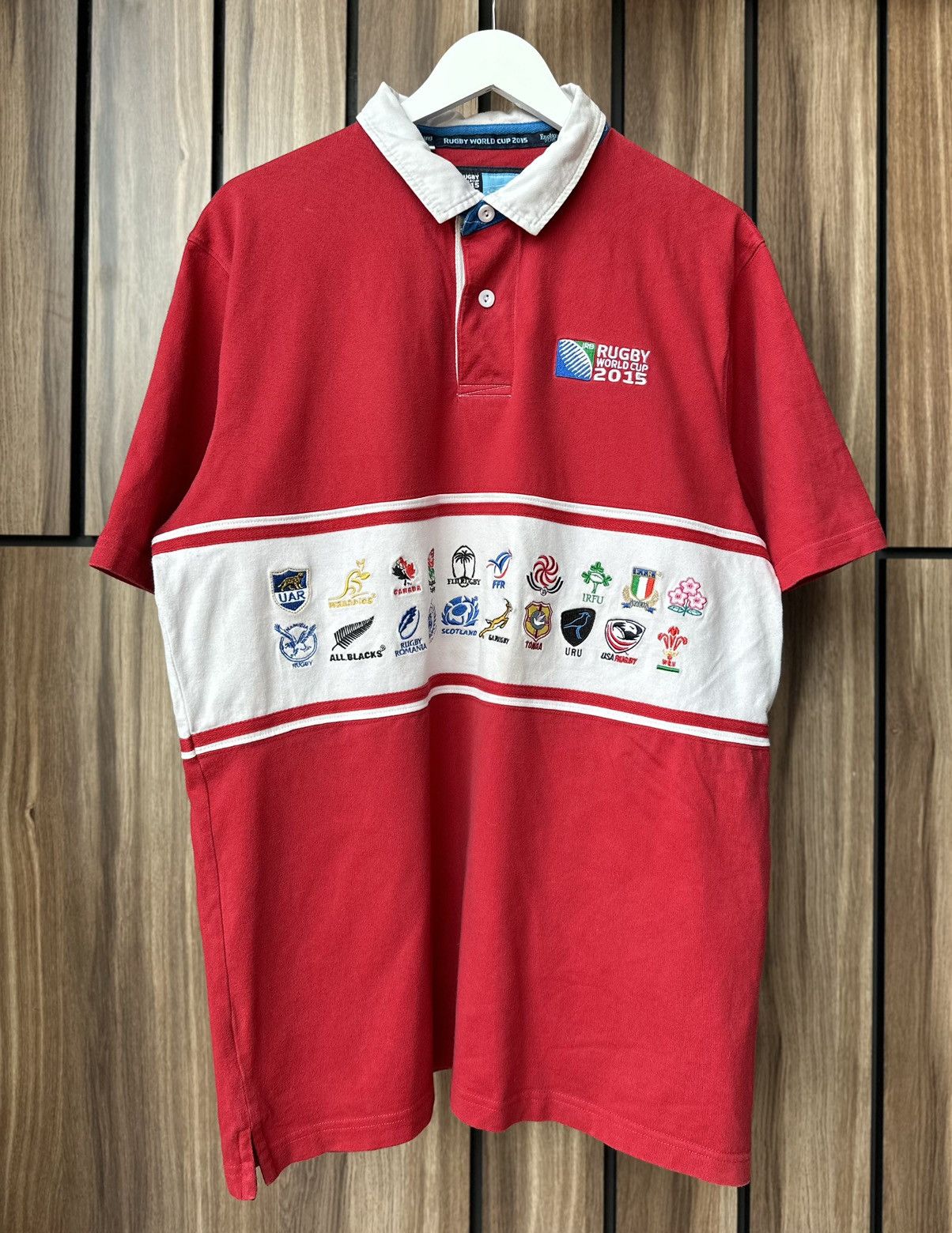 Rugby World Cup 2015 All Teams Shirt Oxford Men's Size XXL