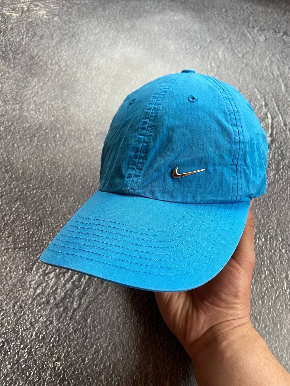 Nike Vintage Nike Y2K metal swoosh blue cap Size ONE SIZE - 1 Thumbnail