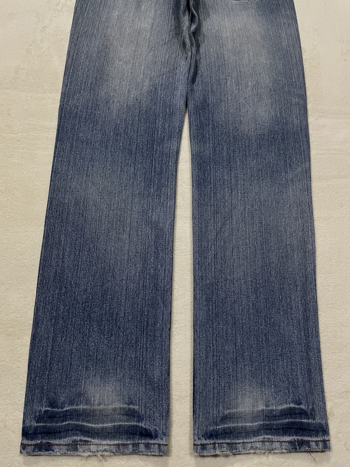 Japanese Brand Vintage Nylaus Jeans Distress Ripped Faded Denim Size US 32 / EU 48 - 13 Thumbnail