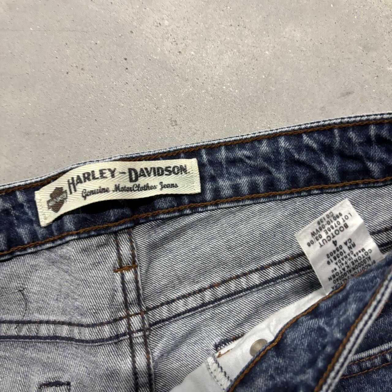 Harley Davidson × Vintage Crazy Vintage Y2K/2000s Medium Wash Harley Davidson Denim Jeans! Size US 28 / EU 44 - 8 Thumbnail
