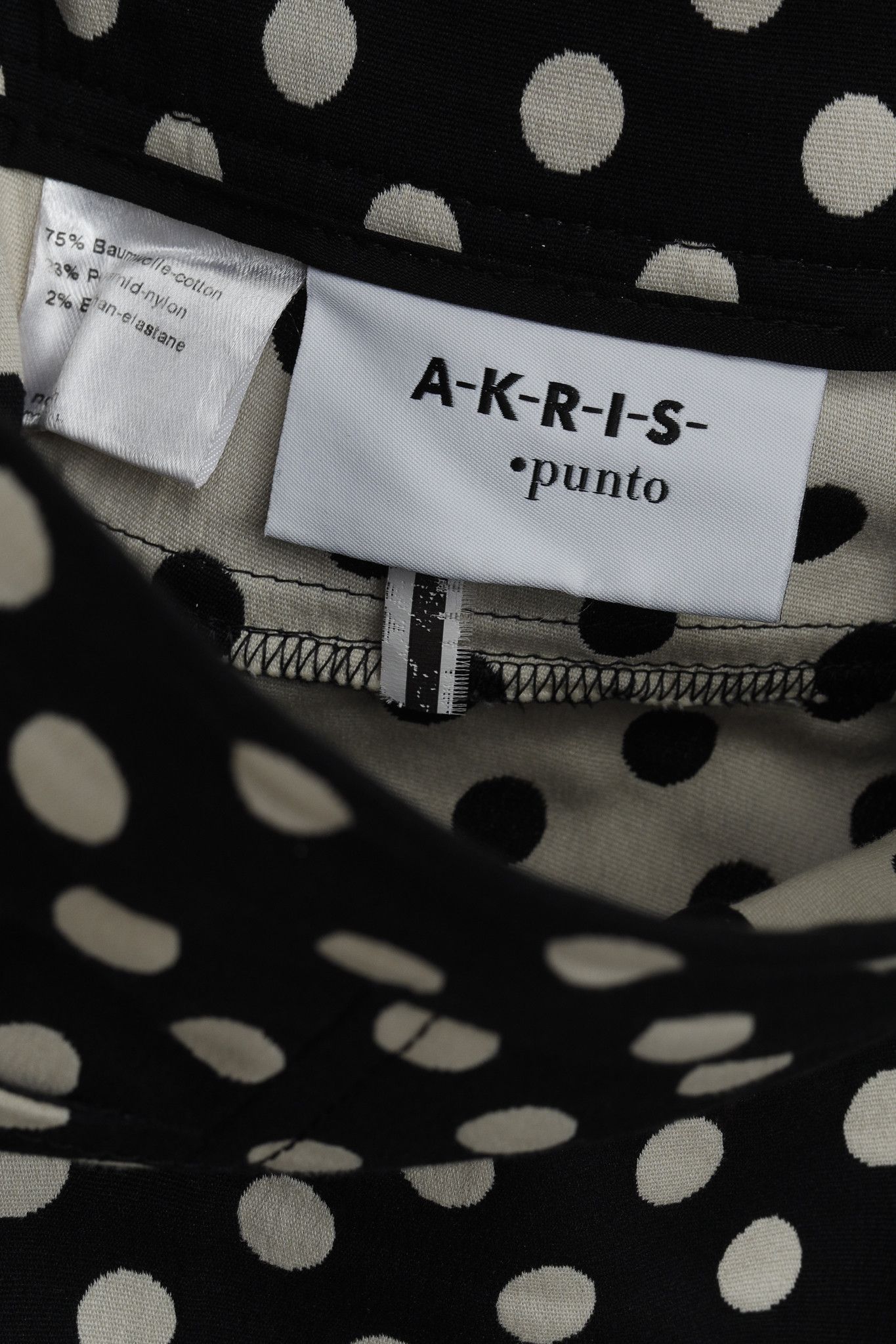 Akris Akris Punto Black & Cream Polka Dot Jacquard Pants Size 35" - 4 Thumbnail