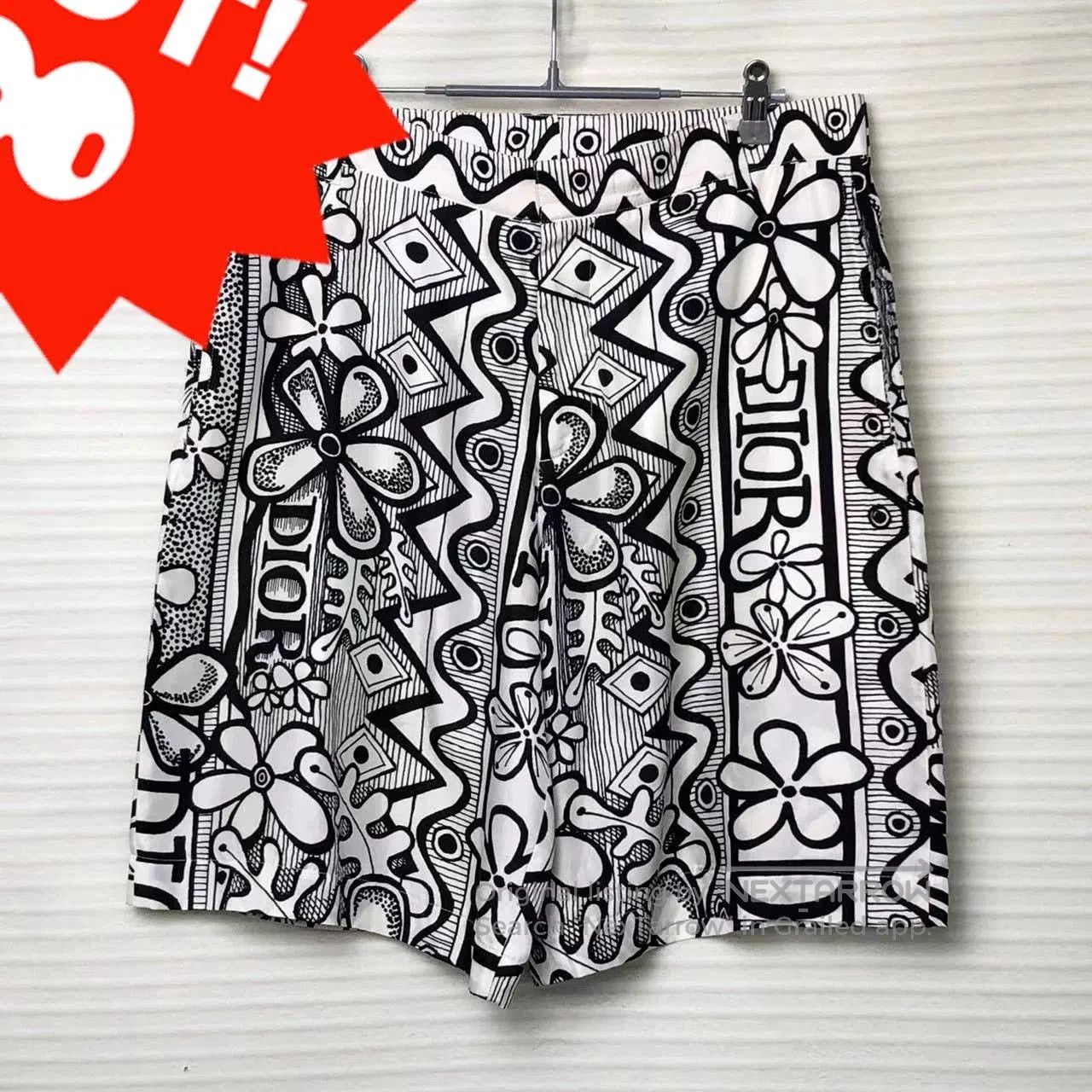 Dior dior x stussy black and white logo shorts. Size US 28 / EU 44 - 1 Thumbnail