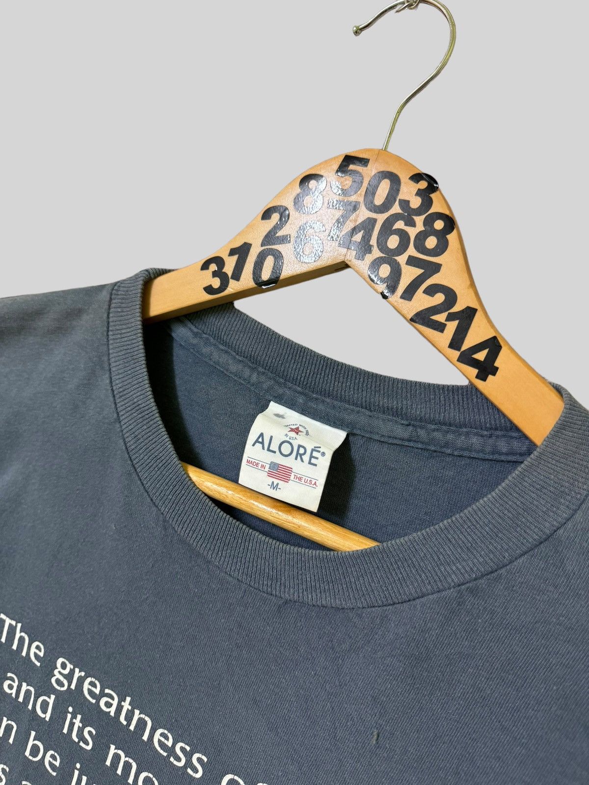 Vintage THE GREATNESS OF A NATION MAHATMA GANDHI QUOTE TEE Size US M / EU 48-50 / 2 - 9 Thumbnail