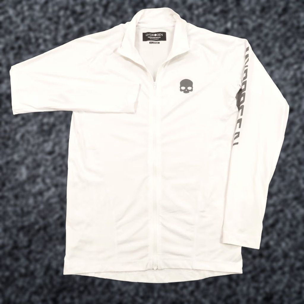 HYDROGEN Hydrogen Tennis Top Women XL White Full Zip Up Compresion Long Sleeve Shirt Golf Size XL / US 12-14 / IT 48-50 - 1 Thumbnail