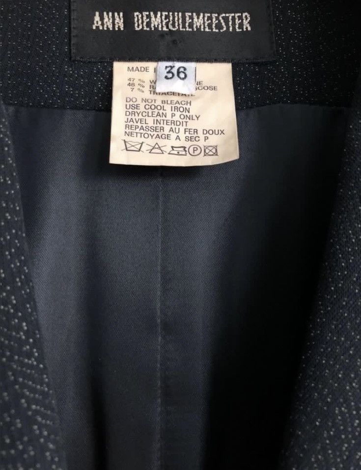 Ann Demeulemeester Ann Demeulemeester Unisex Dark Stripe Belt Blazer Size XS / US 0-2 / IT 36-38 - 5 Thumbnail