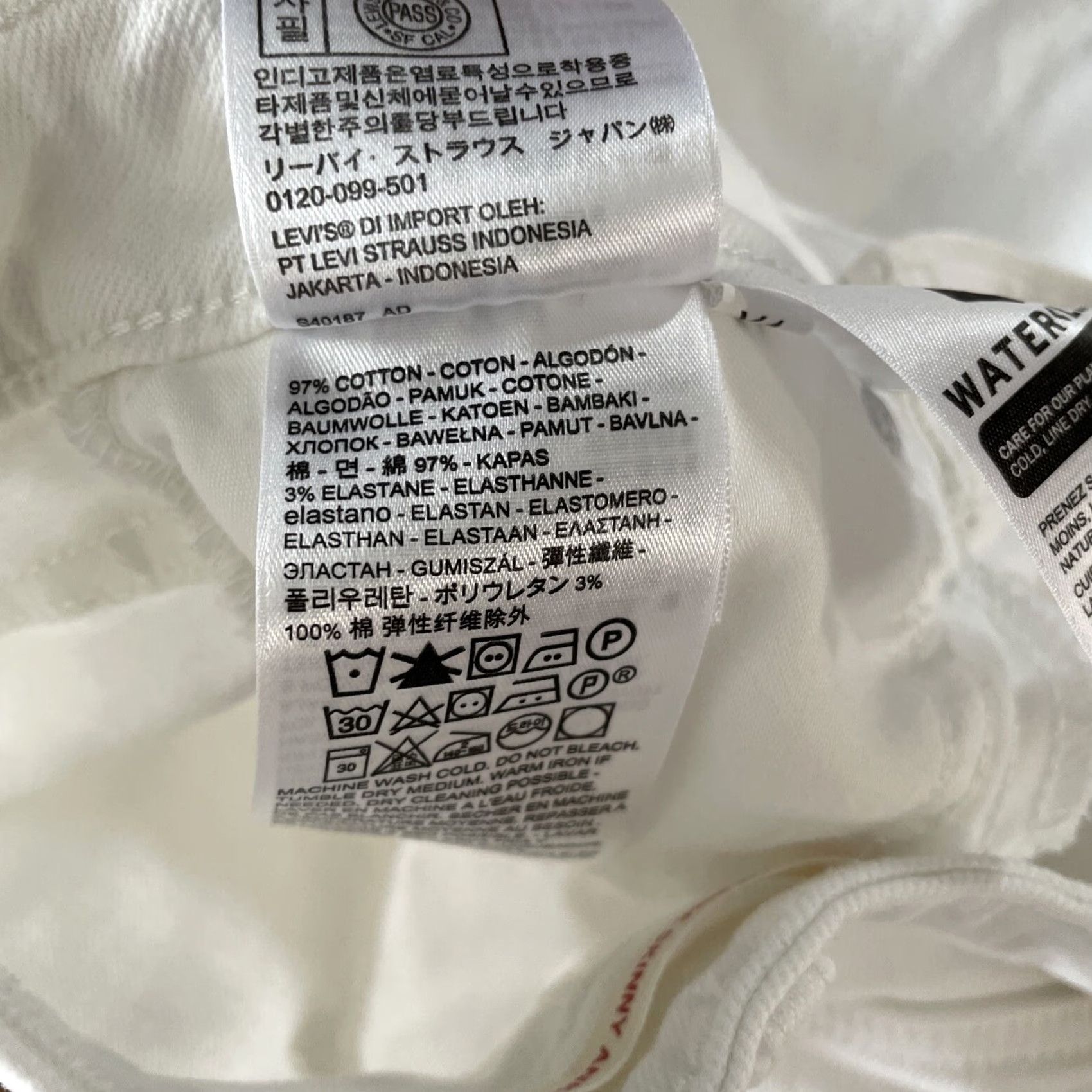 Levi's Levi's 721 High Rise Skinny Jeans Women White 26x25 Slim Stretch Denim Size 26" / US 2 / IT 38 - 5 Thumbnail