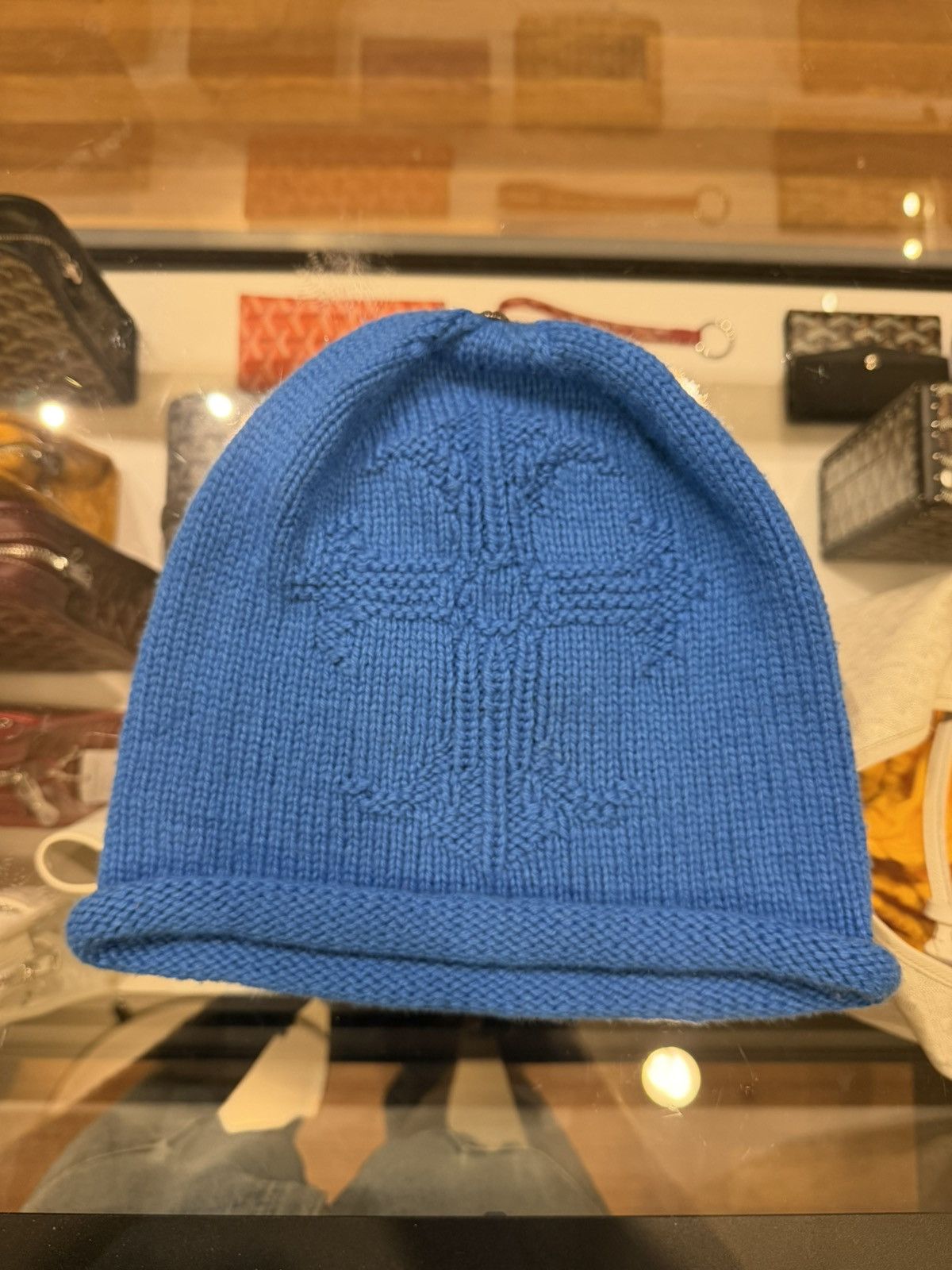 Chrome Hearts Chrome Hearts Oversized Cashmere Beanie - Blue Size ONE SIZE - 6 Thumbnail
