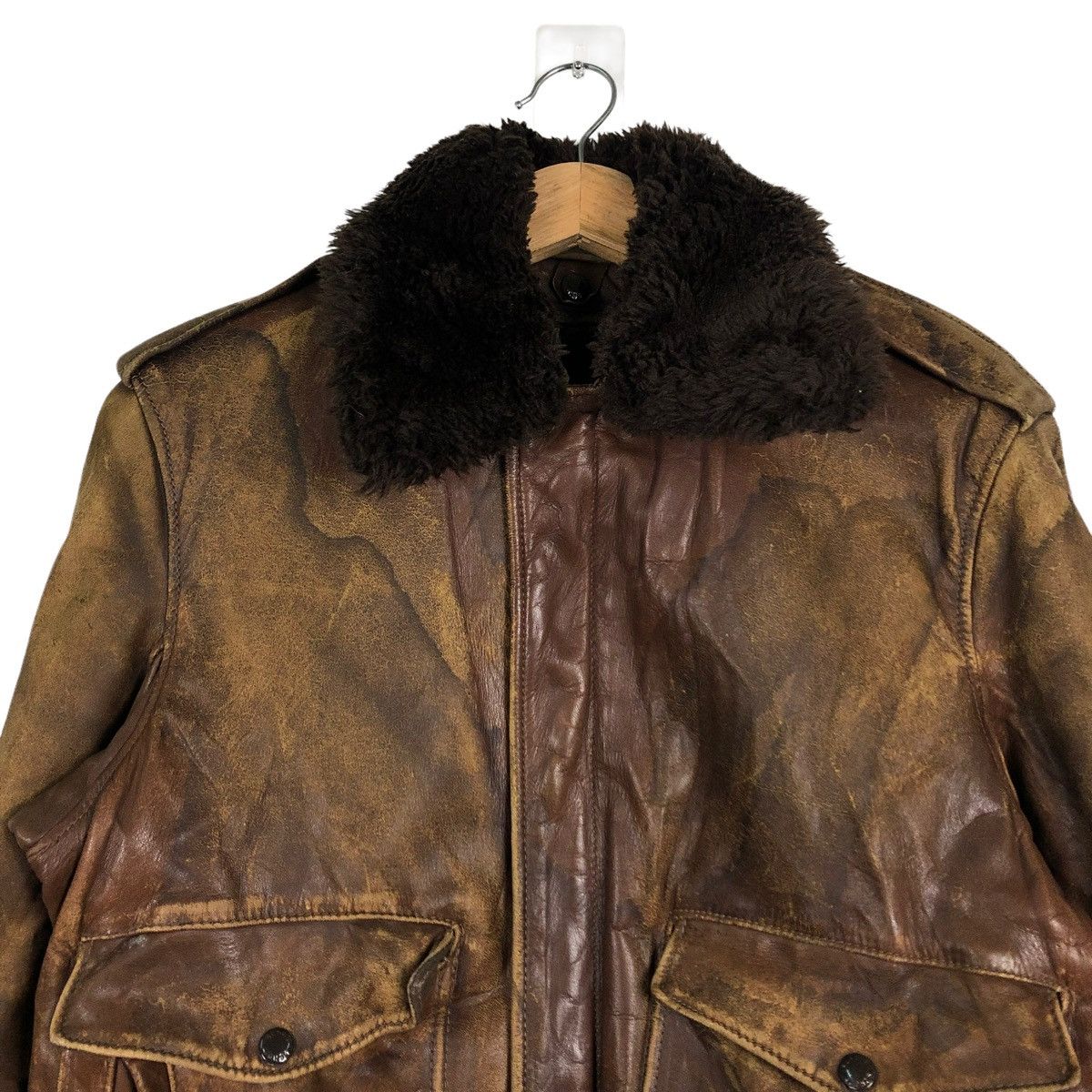 Schott 🔥VINTAGE A2 FLYERS LEATHER JACKET SCHOTT USA SPORTSWEAR Size US M / EU 48-50 / 2 - 2 Thumbnail