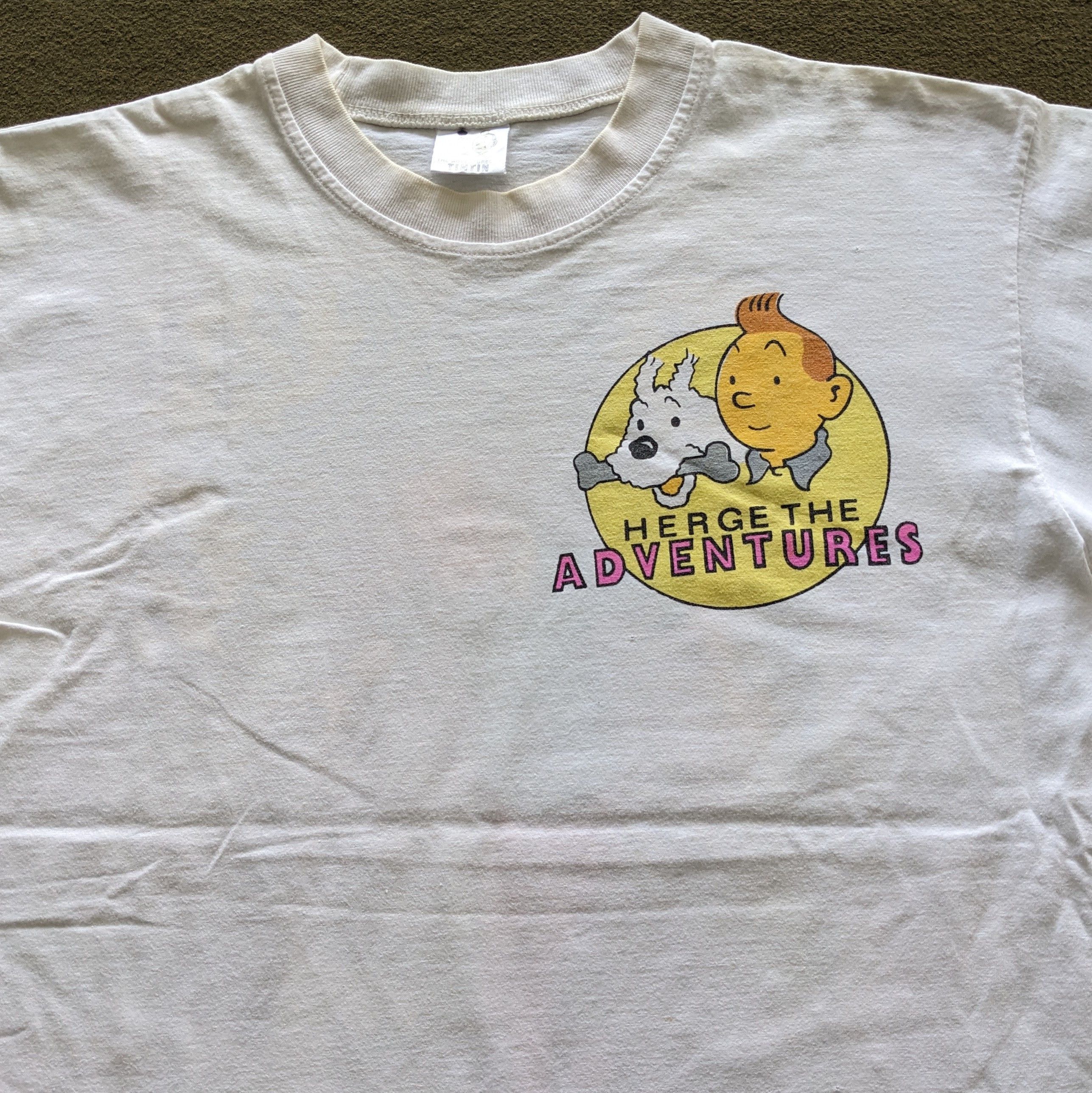 Other Vintage 90's HERGE THE ADVENTURES Cartoon T-shirt Size US M / EU 48-50 / 2 - 4 Thumbnail