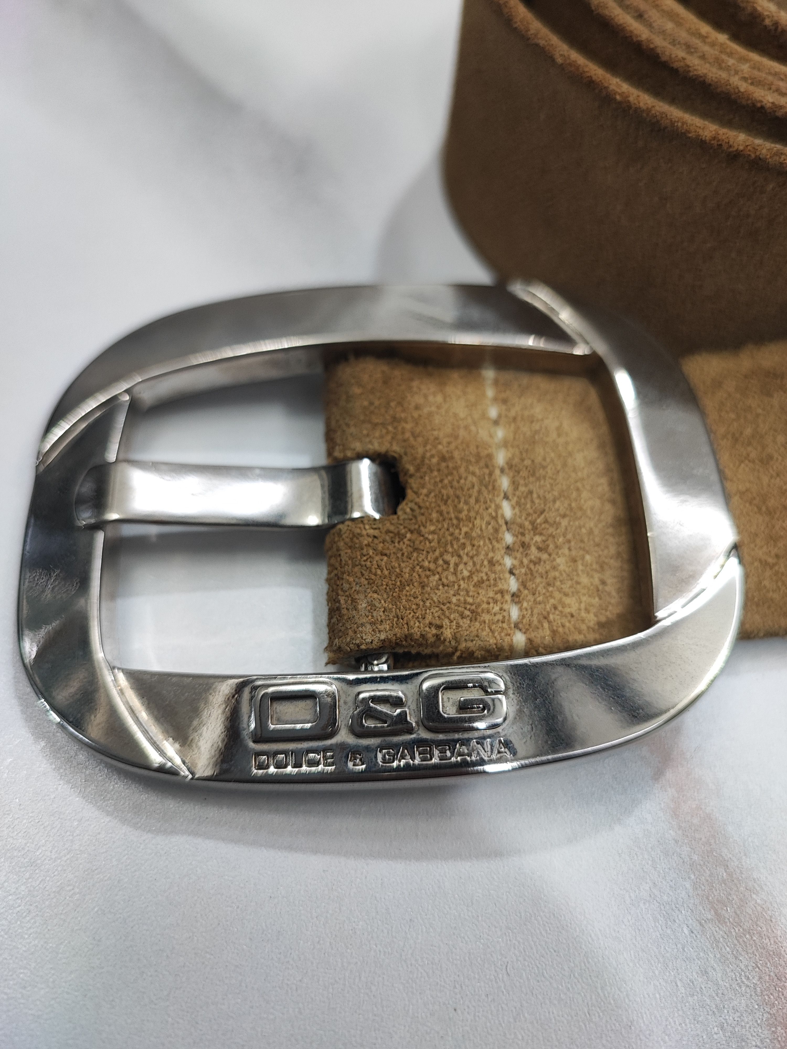 Dolce & Gabbana Dolce & Gabbana Vintage Suede Leather Belt Size 42 - 3 Thumbnail