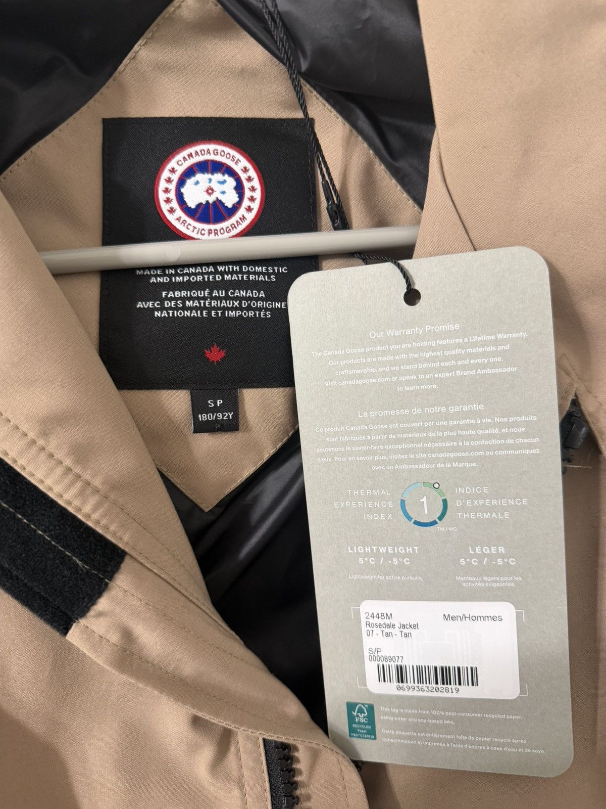 Canada Goose Mens Canada Goose Rosedale Jacket Size US S / EU 44-46 / 1 - 5 Thumbnail