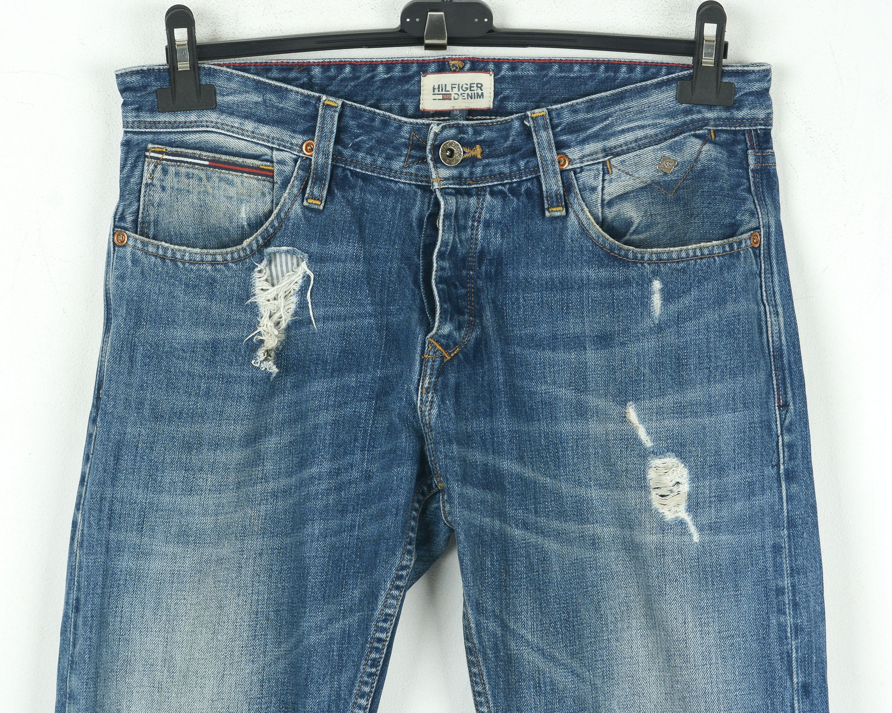 Tommy Hilfiger Rockridge Selvedge Men W30 L34 Slim Tapered Jeans Trousers Size US 30 / EU 46 - 2 Thumbnail