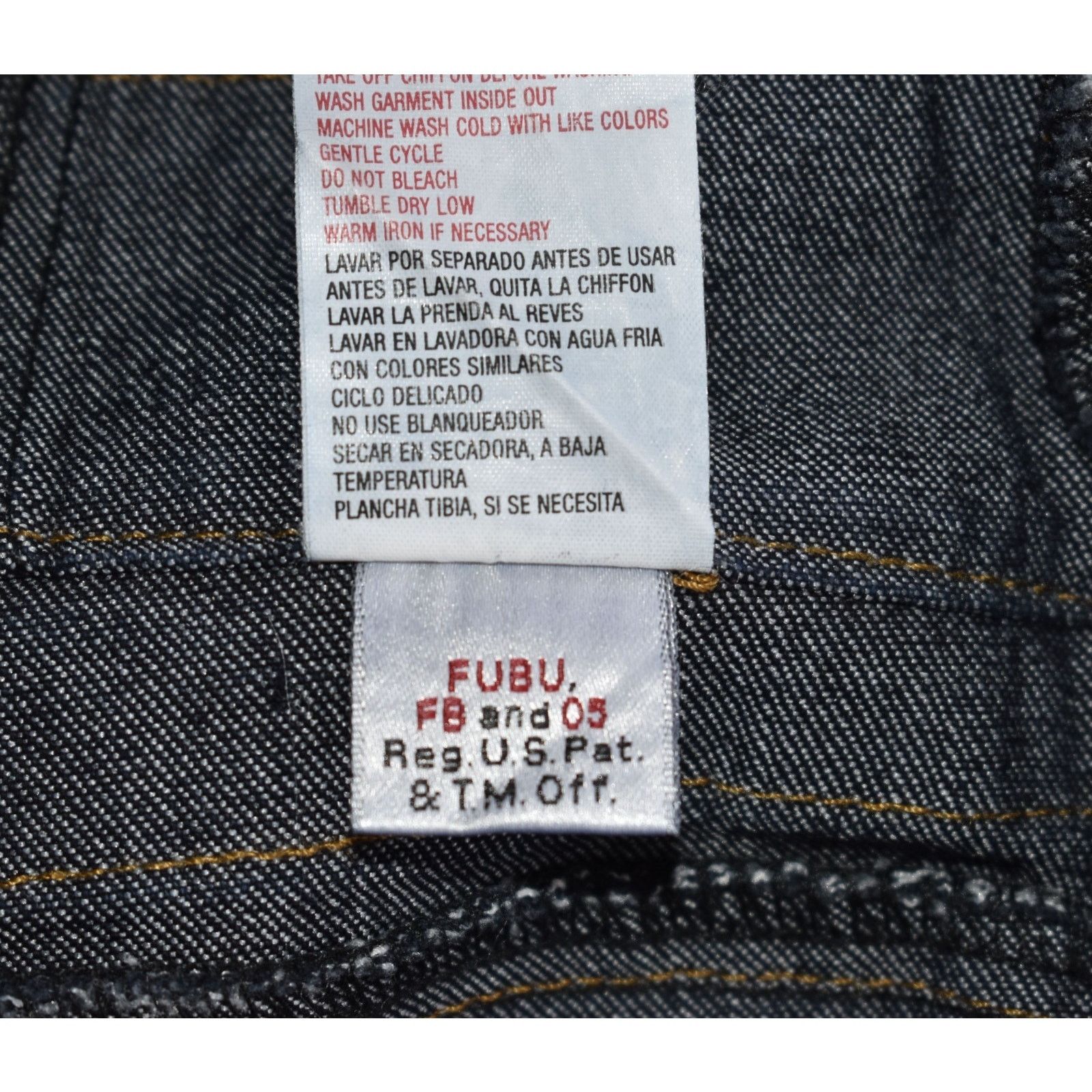 Fubu FUBU Denim Long Sleeve Collared Vintage Y2K Jumpsuit 11/12 Size 34" / US 12 / IT 48 - 5 Thumbnail