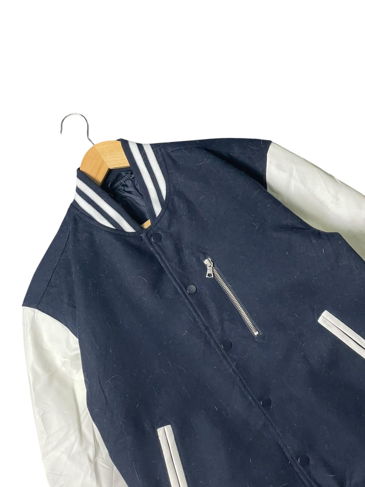 GU × Japanese Brand × Vintage GU Brand Varsity Leather Jacket (98) Size US M / EU 48-50 / 2 - 3 Thumbnail