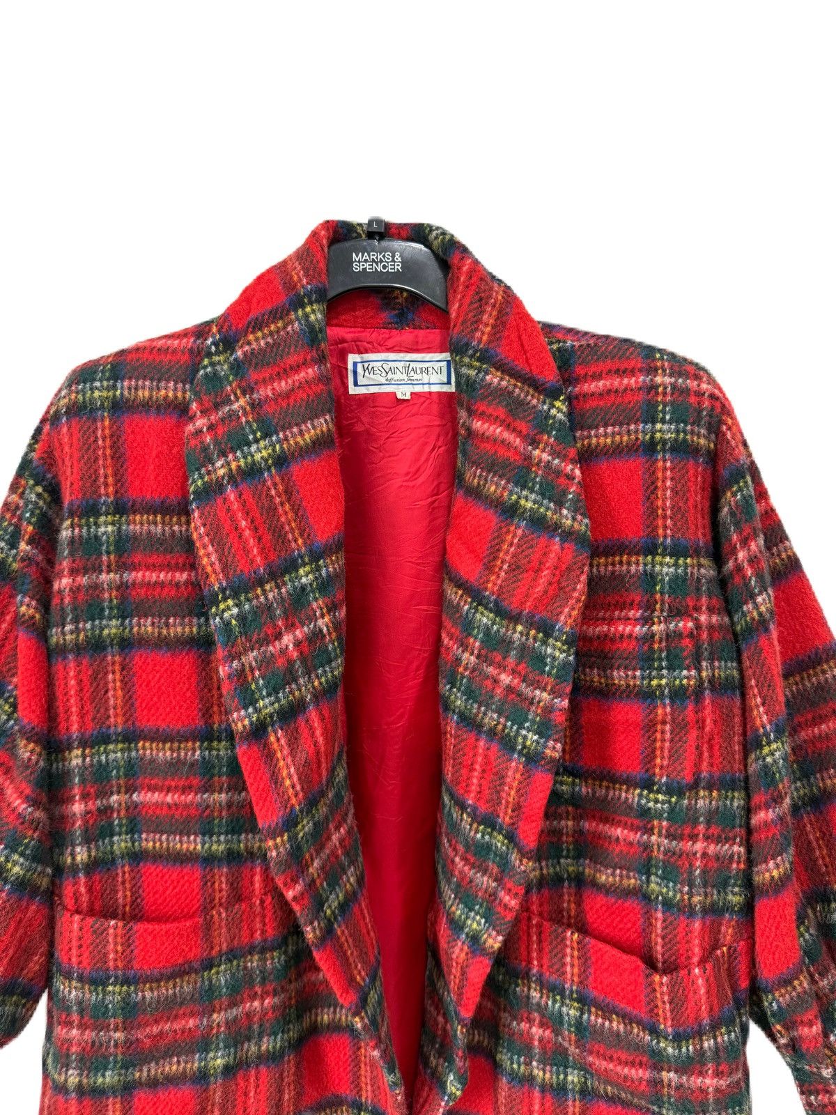 Yves Saint Laurent Vintage YSL Diffusion Femmes Buttonless Wool Double Pocket Size M / US 6-8 / IT 42-44 - 2 Thumbnail