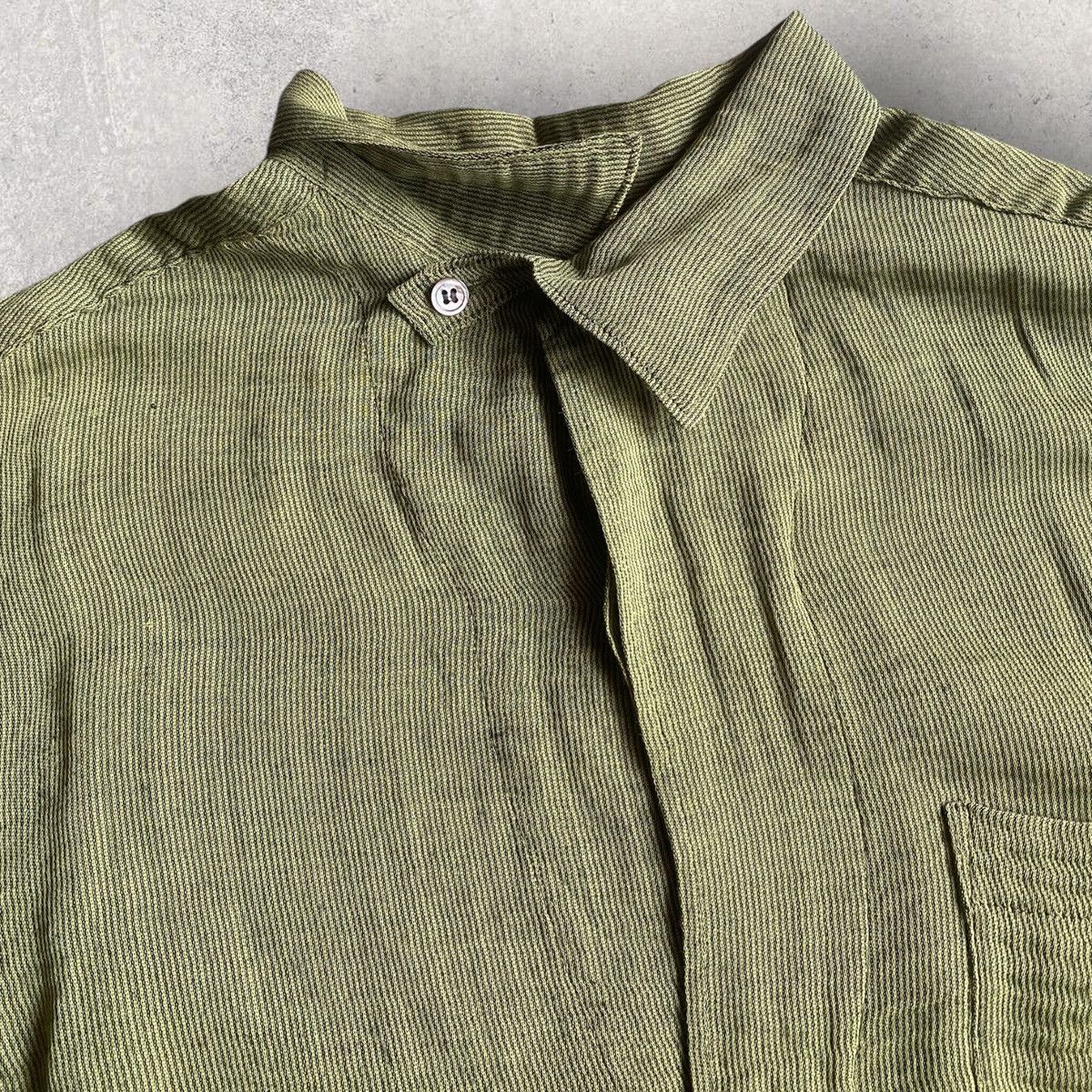 Yohji Yamamoto Y’s Rayon Blend Green Oversized Shirt Size ONE SIZE - 3 Thumbnail