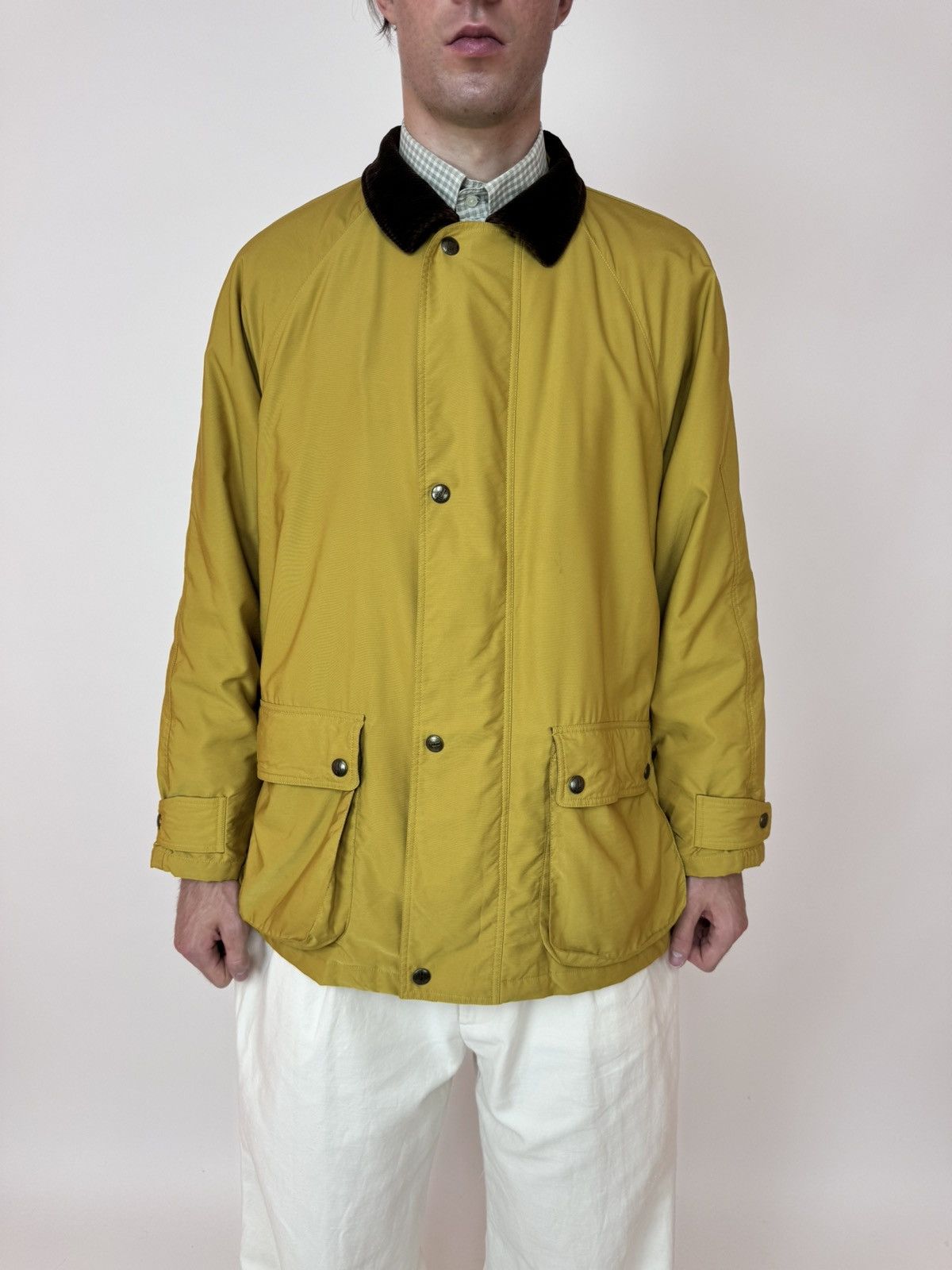 Herno Vintage Mens HERNO hunting Yellow Coat Jacket Heritage Size US L / EU 52-54 / 3 - 1 Thumbnail