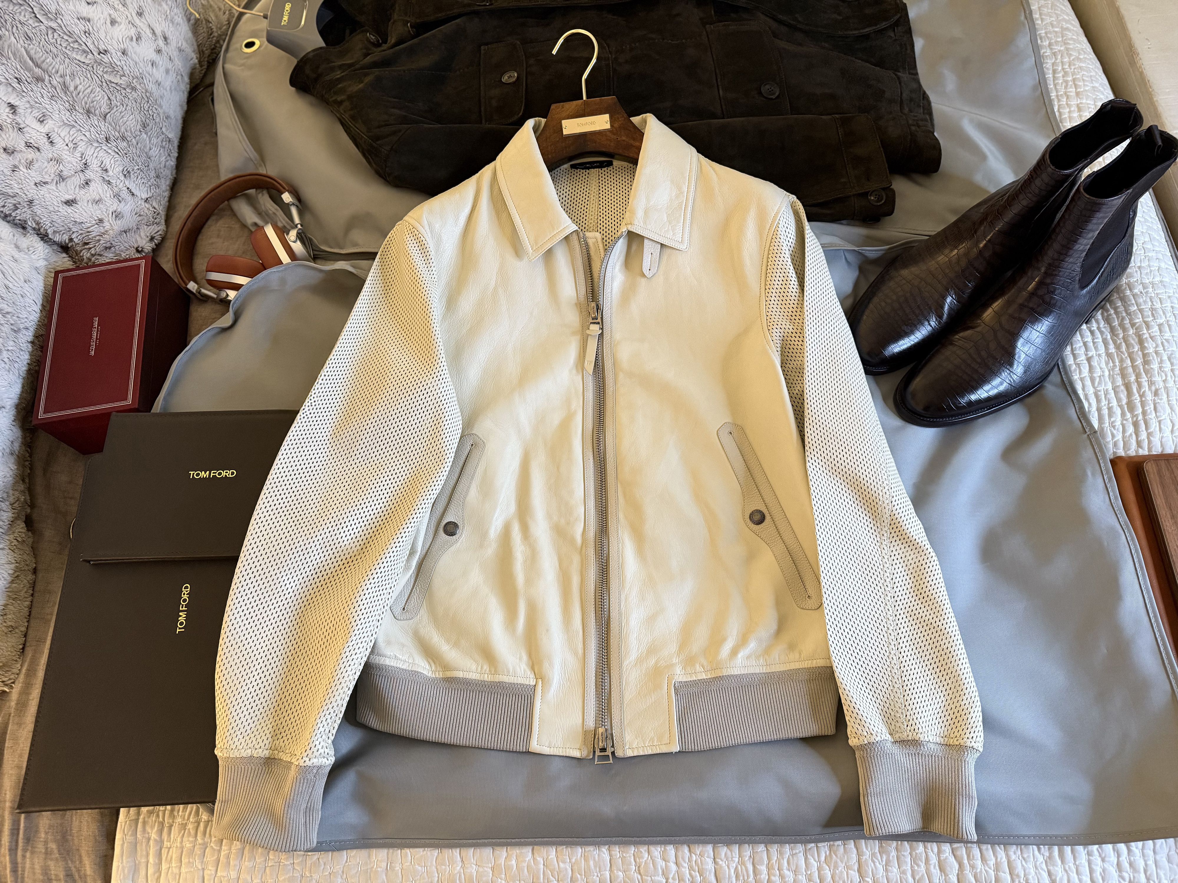 Tom Ford Fits 50-52, Ultimate Rare $8,700 w/tax Perforated Jacket Size US L / EU 52-54 / 3 - 15 Thumbnail