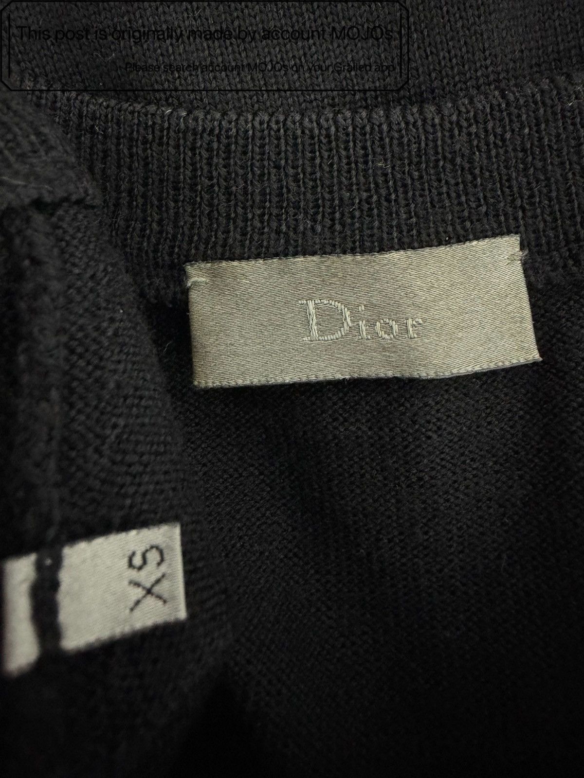 Dior Sz XS Dior Homme 05AW V-neck Distressed Sweater mojos2121 Size US XS / EU 42 / 0 - 6 Thumbnail