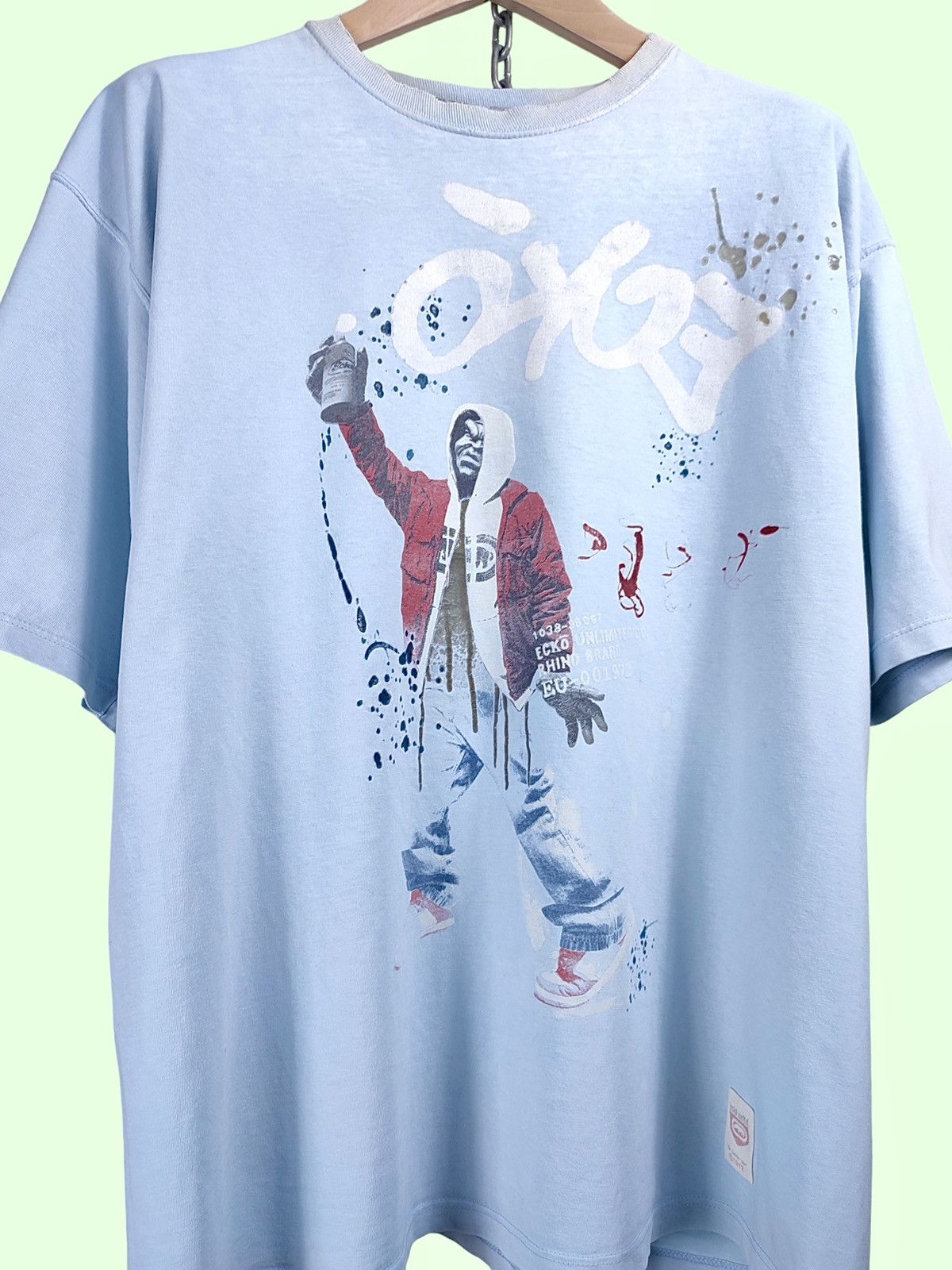 Ecko Unltd. Y2K Vintage Ecko Graffiti Distressed Print Hip-Hop Tee Size US XL / EU 56 / 4 - 1 Thumbnail
