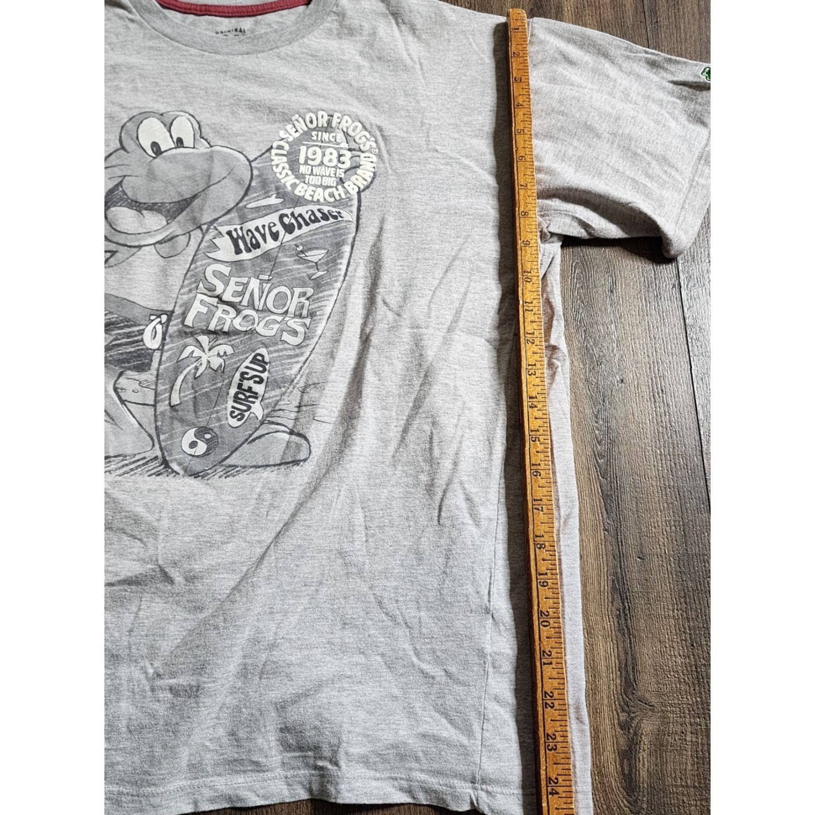 Vintage SENOR FROGS T-Shirt Mens L Shirt Crew Neck Gray Cotton Surfs Up Mazatlan Mexico Travel Souvenir Wave Rider Size US L / EU 52-54 / 3 - 3 Thumbnail