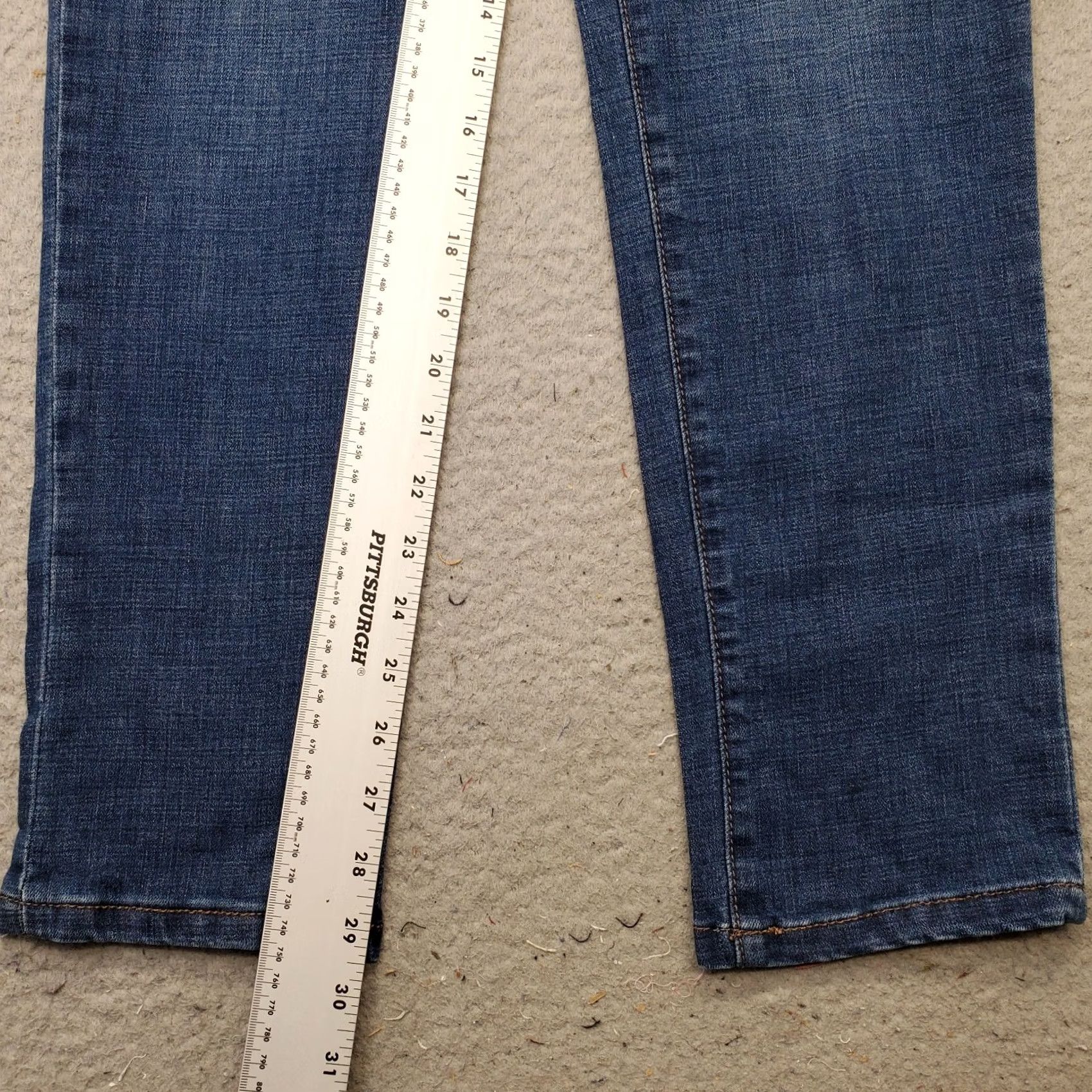 Vintage INC International Concepts Jeans Womens 2/26 Blue Denim Mid-Rise Straight Leg 5-Pocket Denim Jeans Womens Size 2 Blue Size 26" / US 2 / IT 38 - 4 Thumbnail