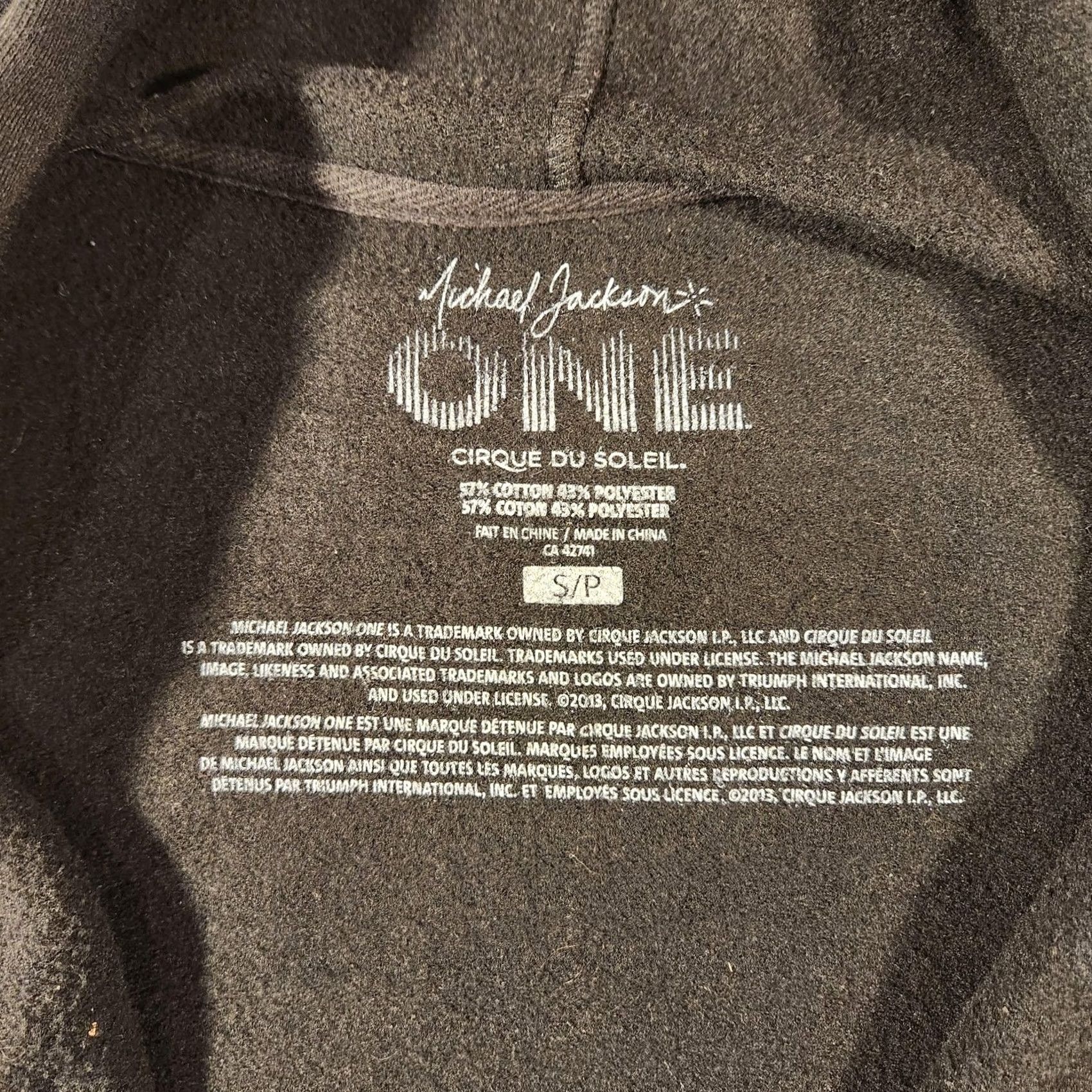 Vintage VINTAGE Michael Jackson ONE Cirque du Soleil Hoodie Mens Small Black Graphic Size US S / EU 44-46 / 1 - 4 Thumbnail