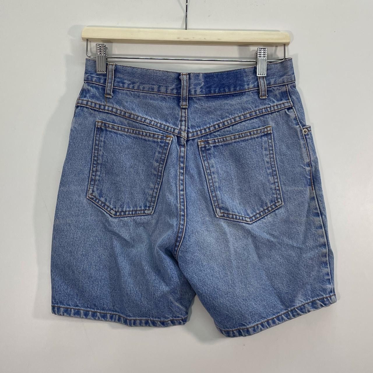 Vintage 90s Green Box Denim Shorts Size US 28 / EU 44 - 2 Thumbnail