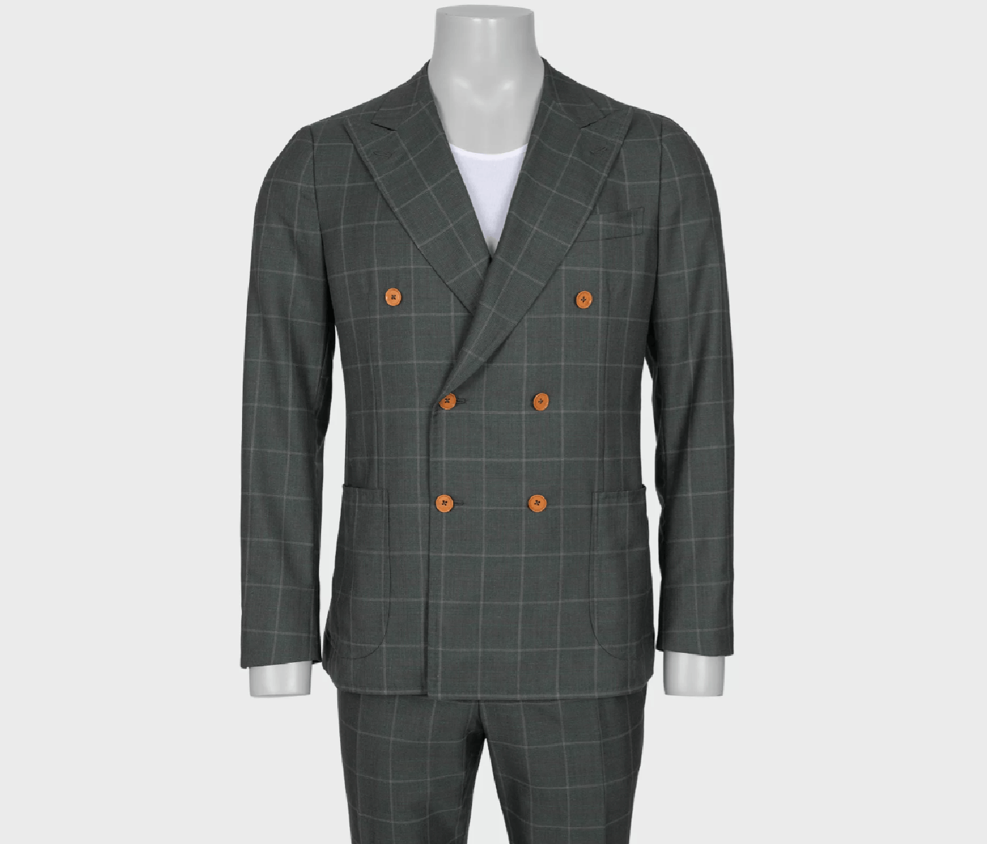 Isaia Isaia men’s green checkered wool & silk suit Size 52R - 5 Thumbnail