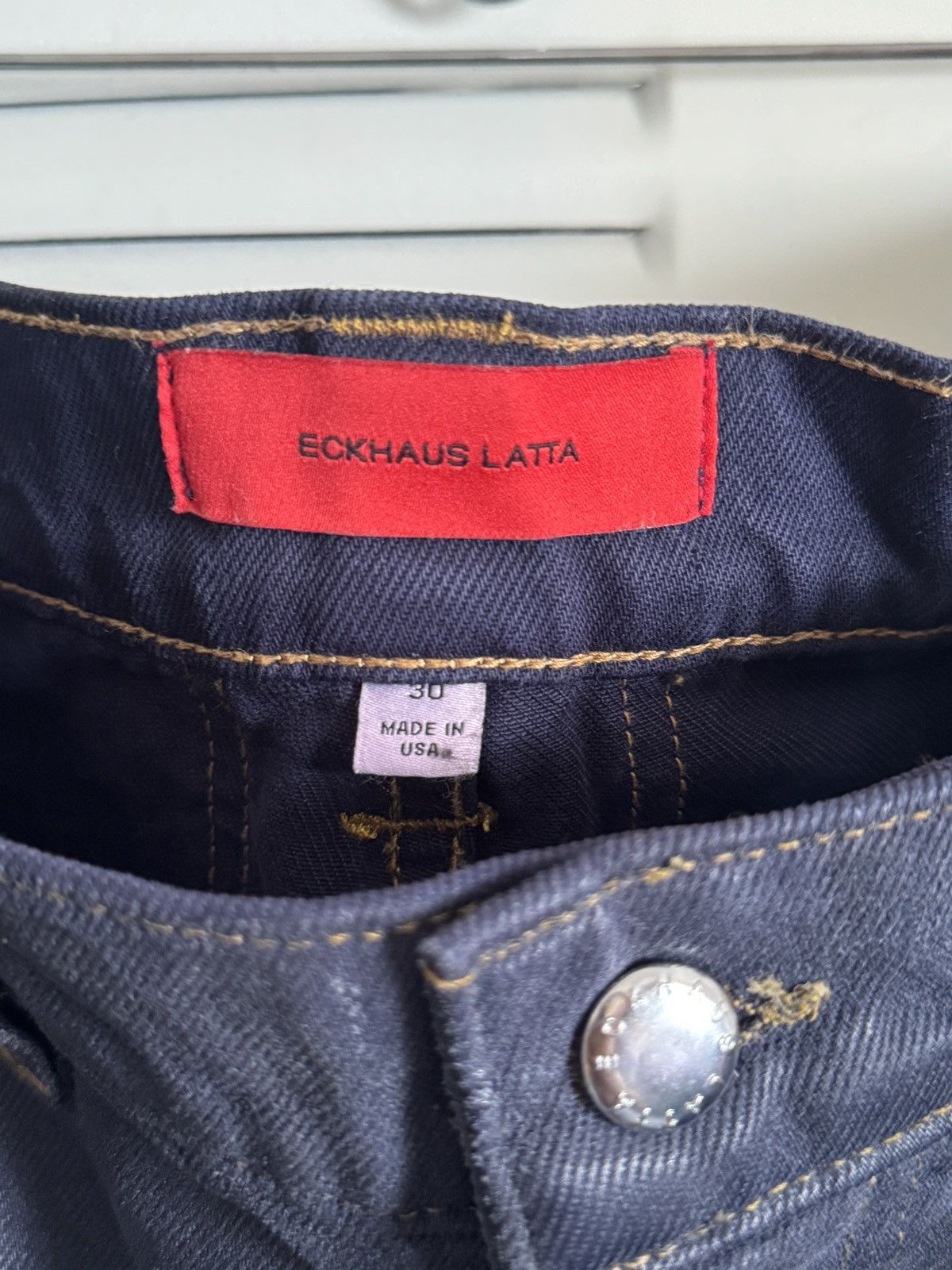 Eckhaus Latta Eckhaus Latta Wax Denim Jeans Size US 30 / EU 46 - 2 Thumbnail