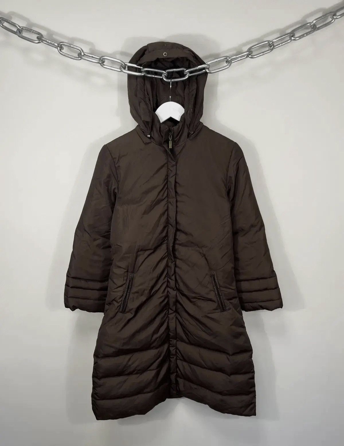Moncler Vintage Moncler Brown Luxury Puffer Down Jacket Coat Size S / US 4 / IT 40 - 1 Thumbnail