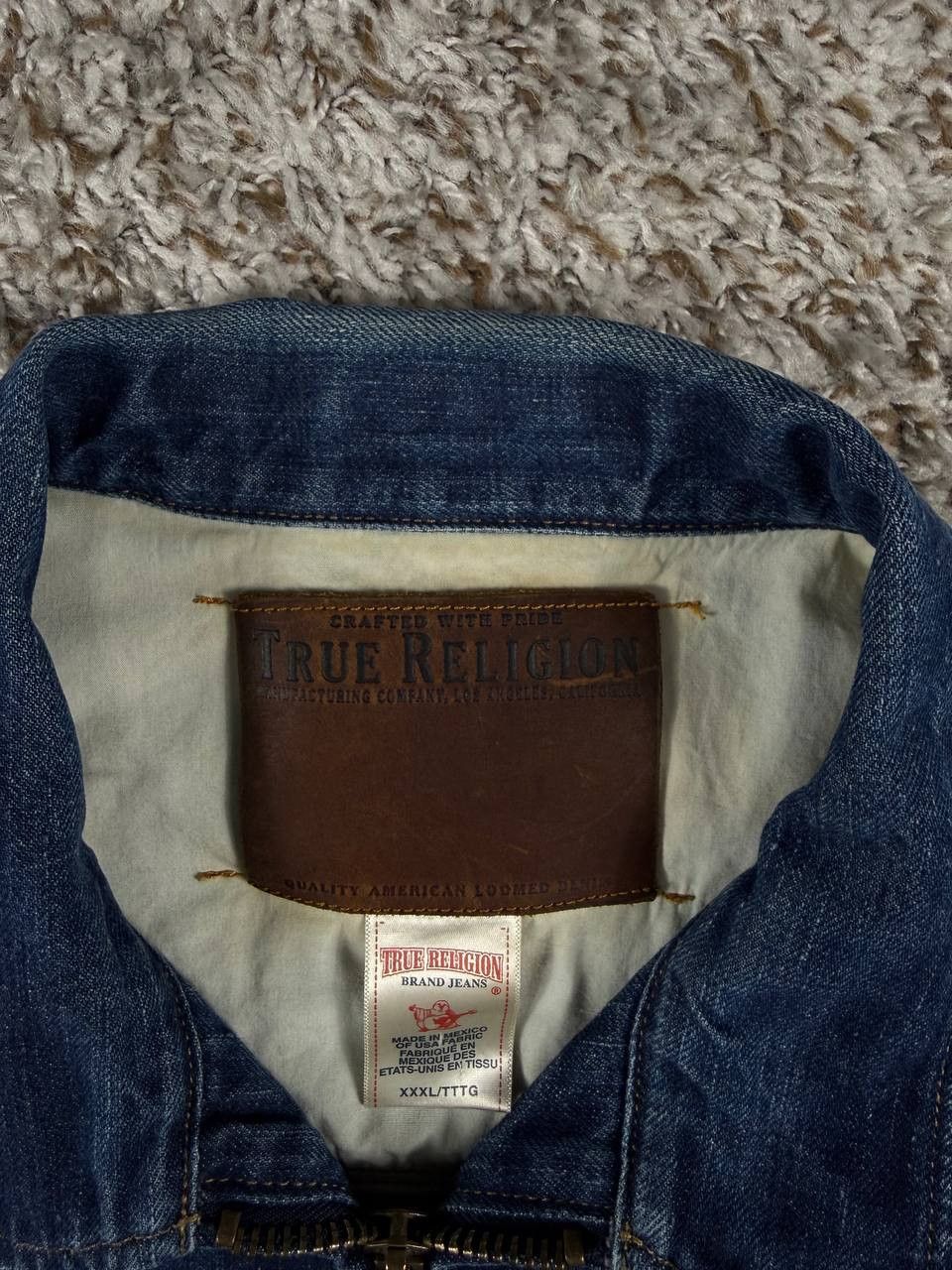 True Religion True Religion Zip Front Trucker 50's Denim Jacket 3XL Size US XXL / EU 58 / 5 - 8 Thumbnail