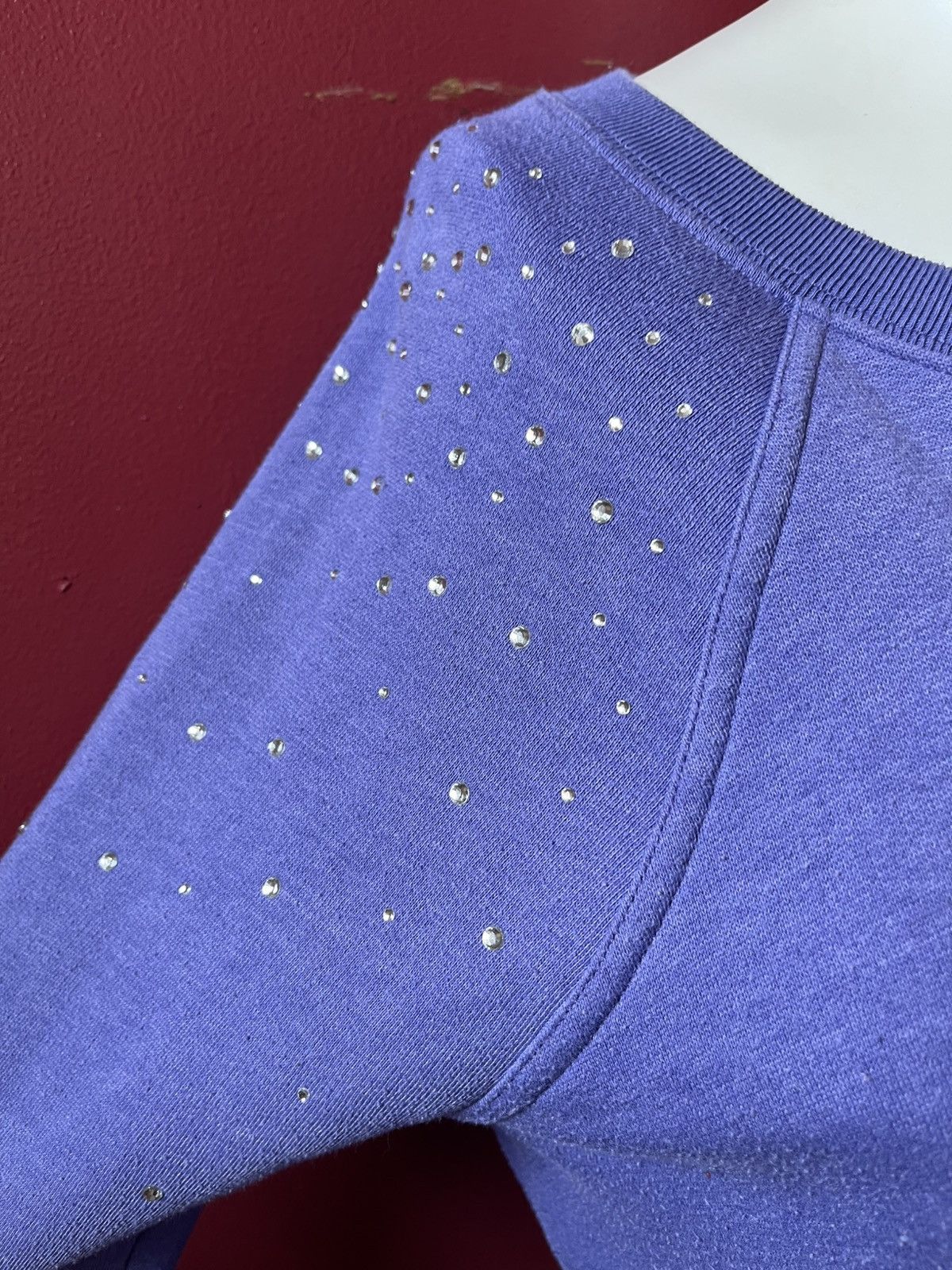 Victoria's Secret Victorias Secret Pink Purple Bedazzled Crew XSmall Size XS / US 0-2 / IT 36-38 - 2 Thumbnail
