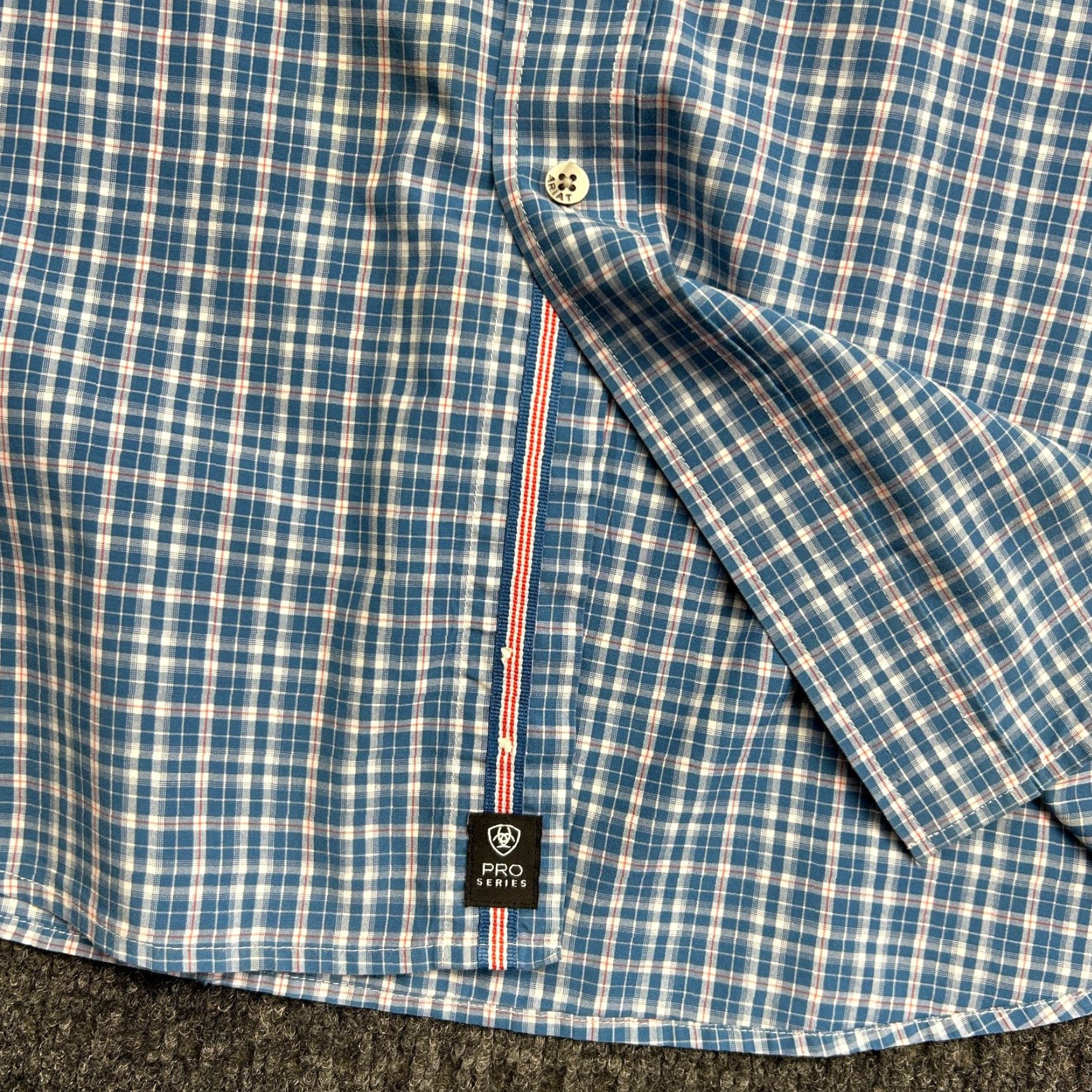 Ariat Ariat Pro Series Button-Up Shirt L Blue Plaid Long Sleeve Workwear Cowboy Rodeo Shirt Mens Size US L / EU 52-54 / 3 - 6 Thumbnail