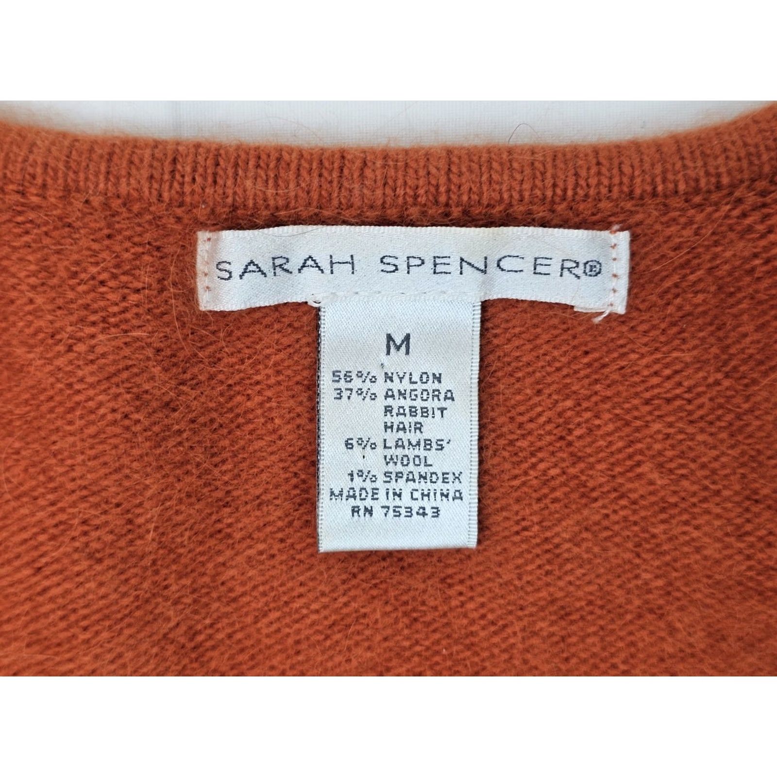 Vintage Sarah Spencer Pullover Sweater Women M – Orange Size M / US 6-8 / IT 42-44 - 3 Thumbnail