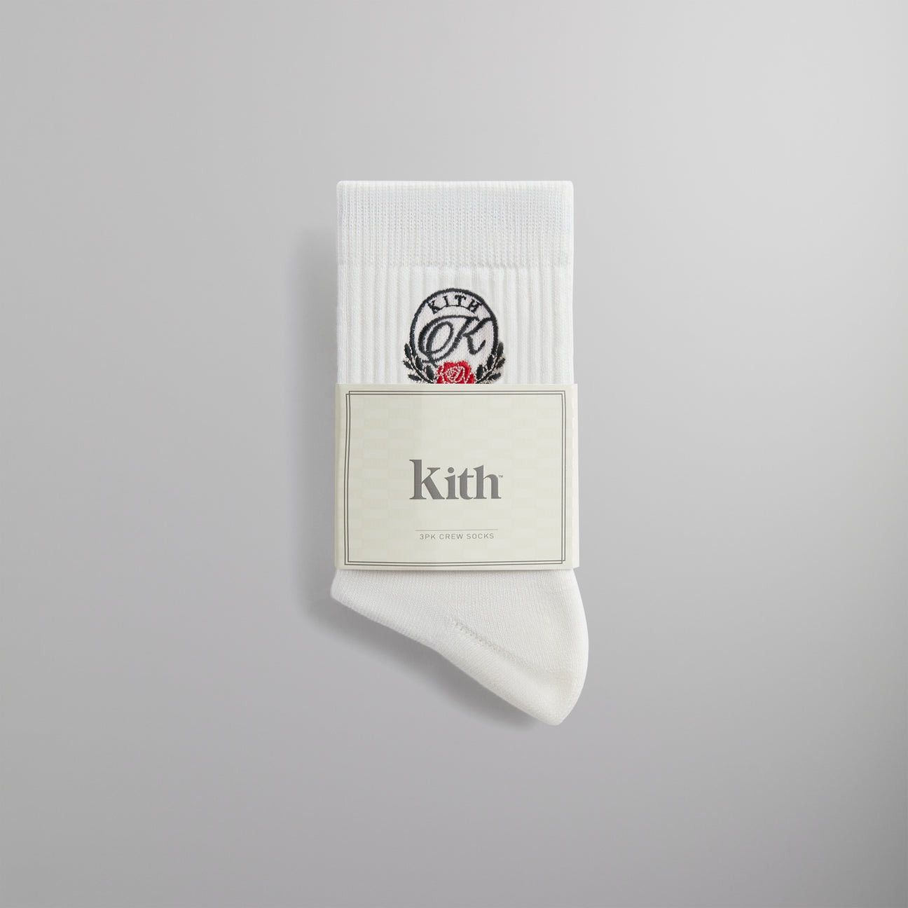Kith Kith 3-Pack Kith Mid Crew Socks in Silk Embroidered Logo Size ONE SIZE - 2 Thumbnail