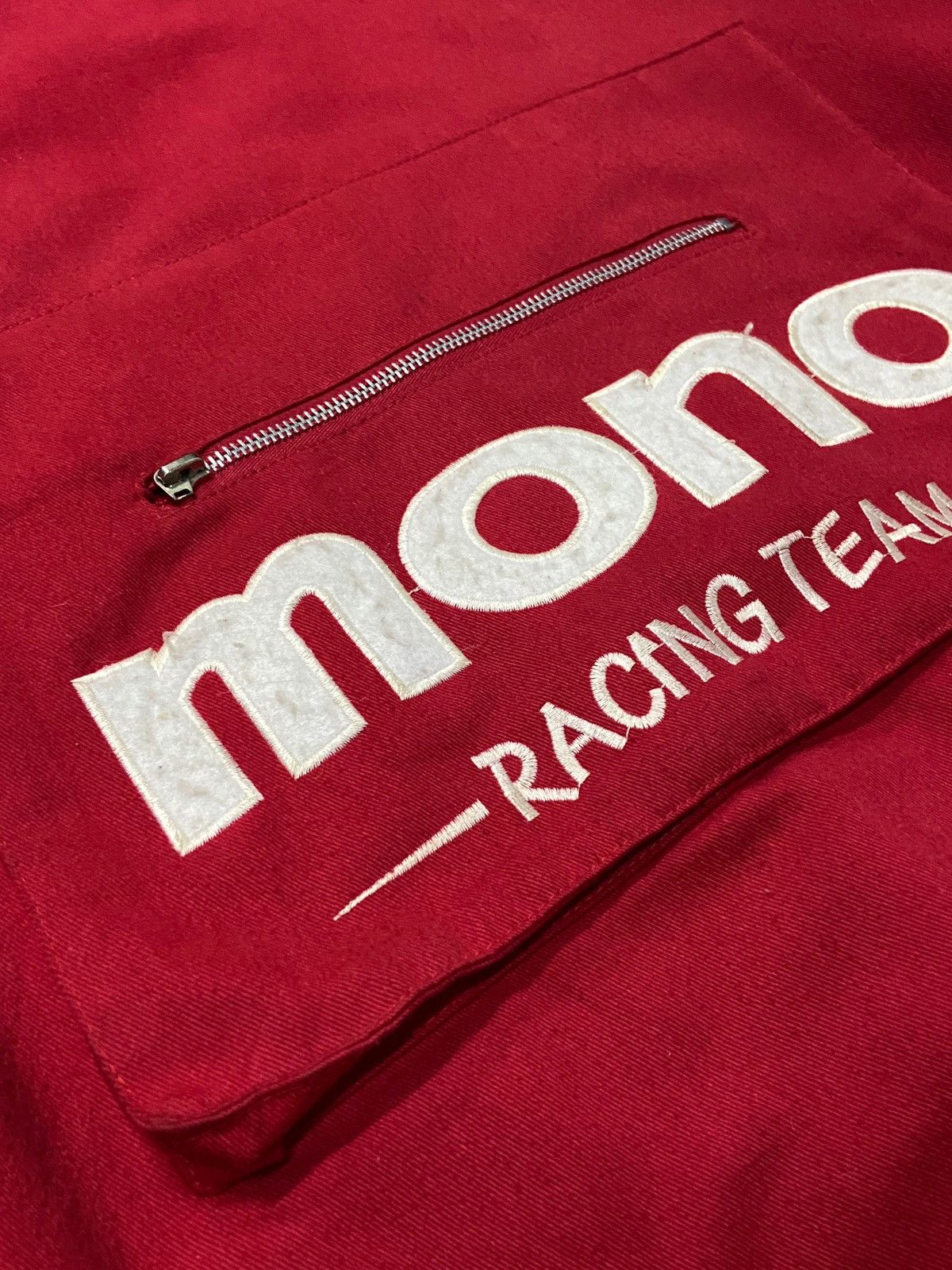 Japanese Brand × Vintage Vintage Mono Racing Team Zip Up Hoodie Jacket Size US L / EU 52-54 / 3 - 12 Thumbnail