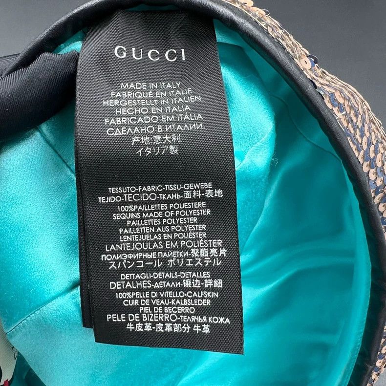 Gucci Gucci Size S Sequin logo beret hat 2502-Nextarrow Size ONE SIZE - 4 Thumbnail