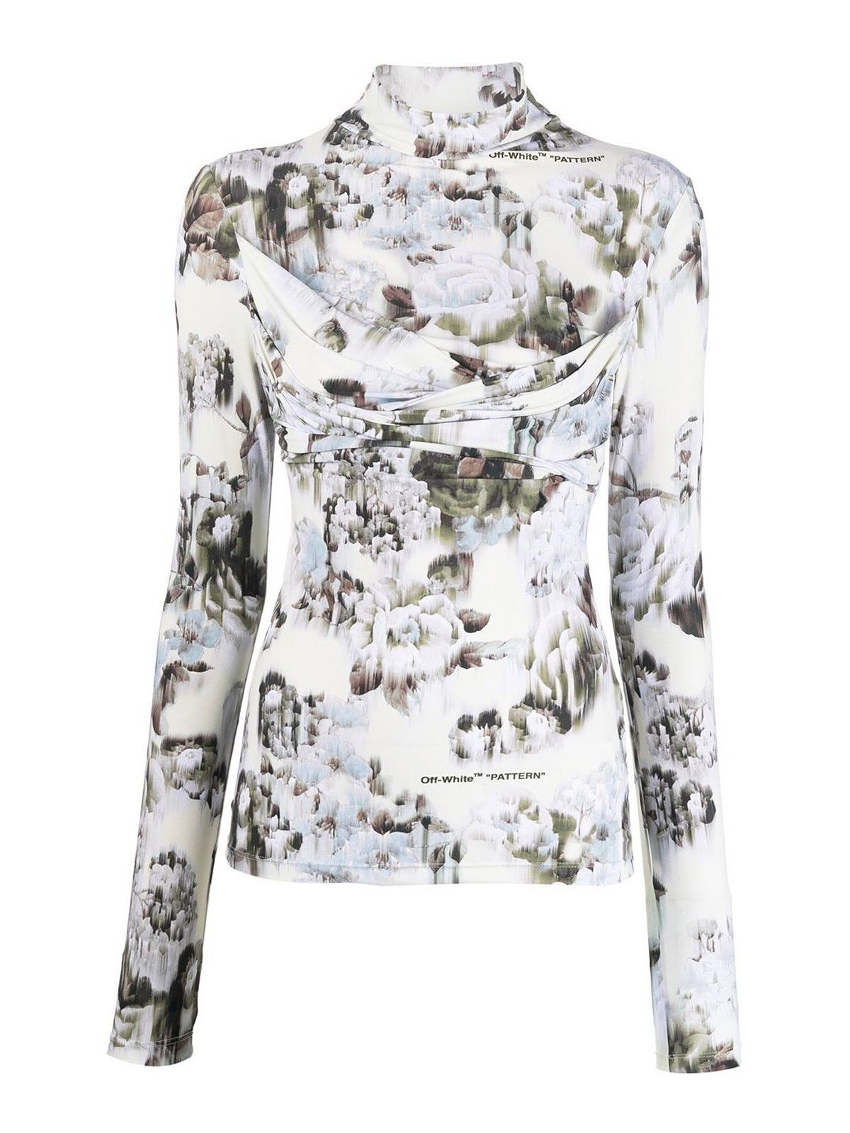 Off-White o1gr1nt1124 Chine Second Skin Twist L/S Top in Grey Size S / US 4 / IT 40 - 1 Thumbnail