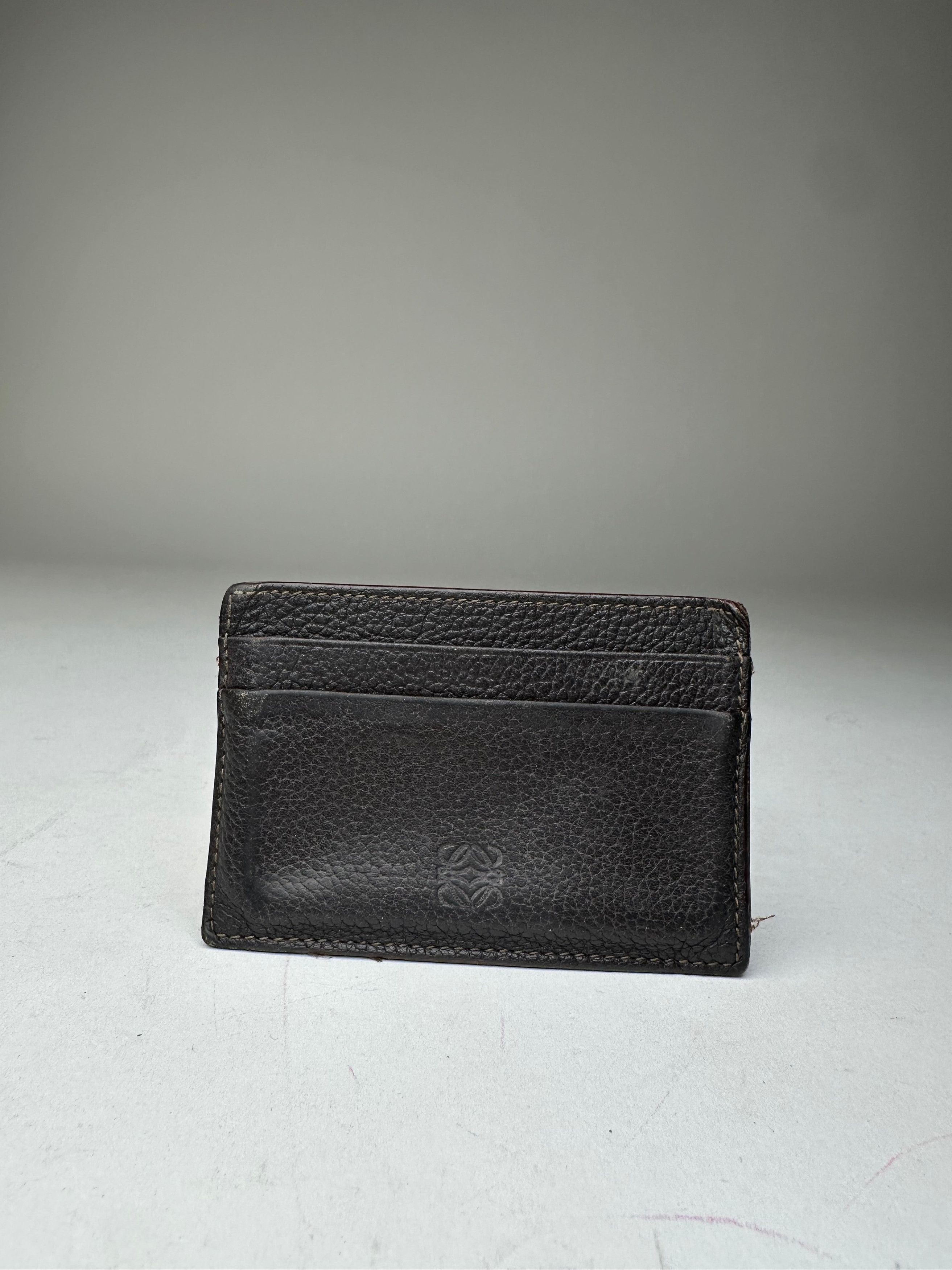 Loewe Vintage Madrid Leather Card Holder Dark Brown Size ONE SIZE - 1 Thumbnail