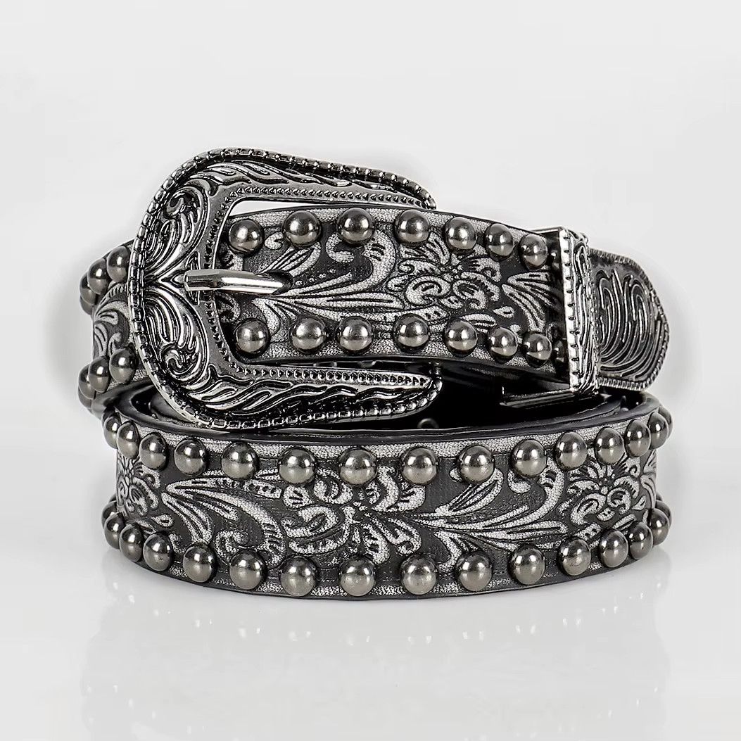 Jewelry Carved Alloy Needle Buckle Belt Size ONE SIZE - 1 Thumbnail