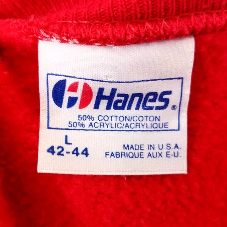 Hanes VINTAGE Hanes Soccer Sweatshirt Mens Size L Red 80s District IV Select Made In USA Crew Neck Long Sleeve Cotton Blend N/A Size US L / EU 52-54 / 3 - 5 Thumbnail