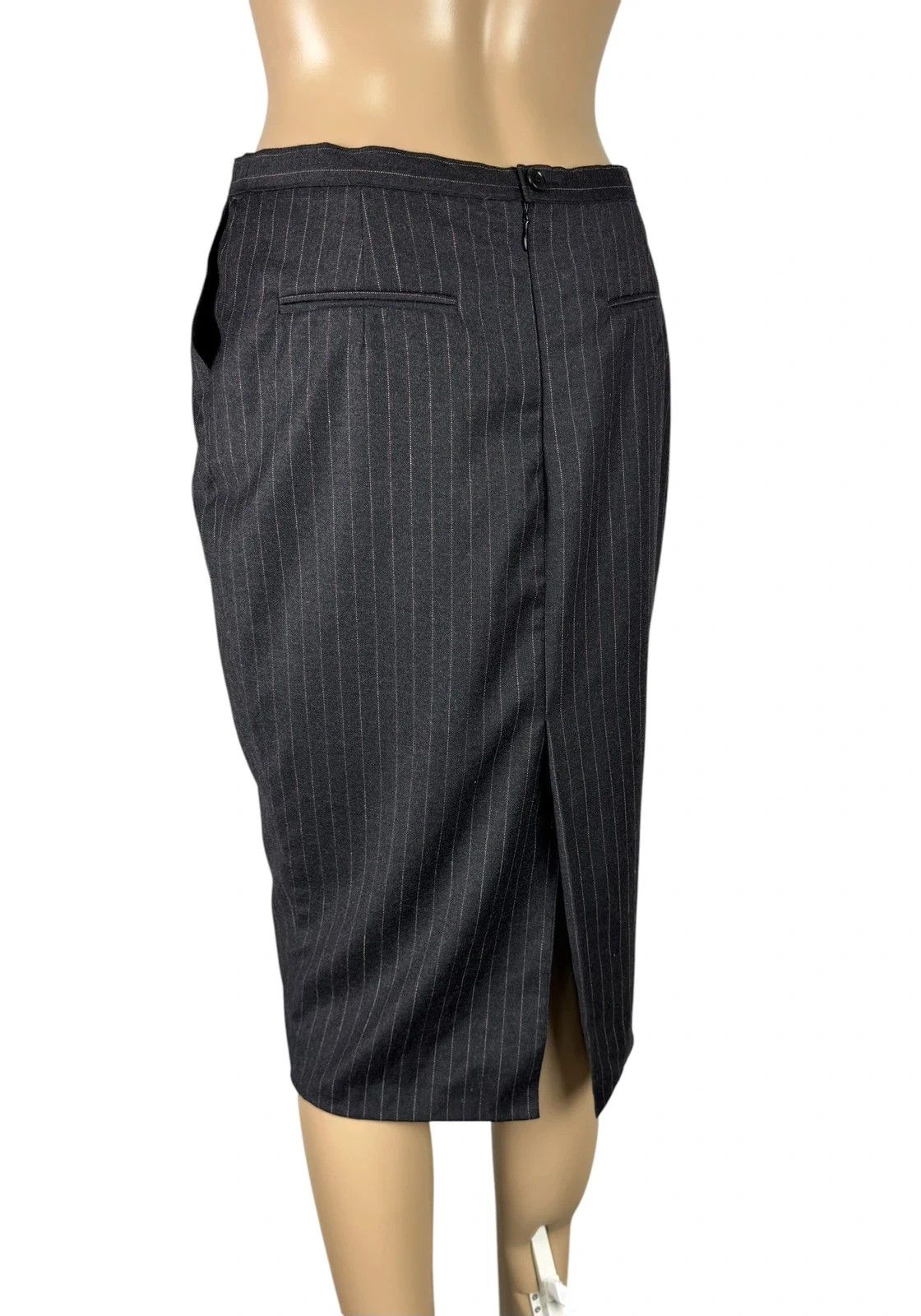 Other Patrick Hellmann Collection Skirt Wool Striped Knee-Length Size 32" / US 10 / IT 46 - 6 Thumbnail